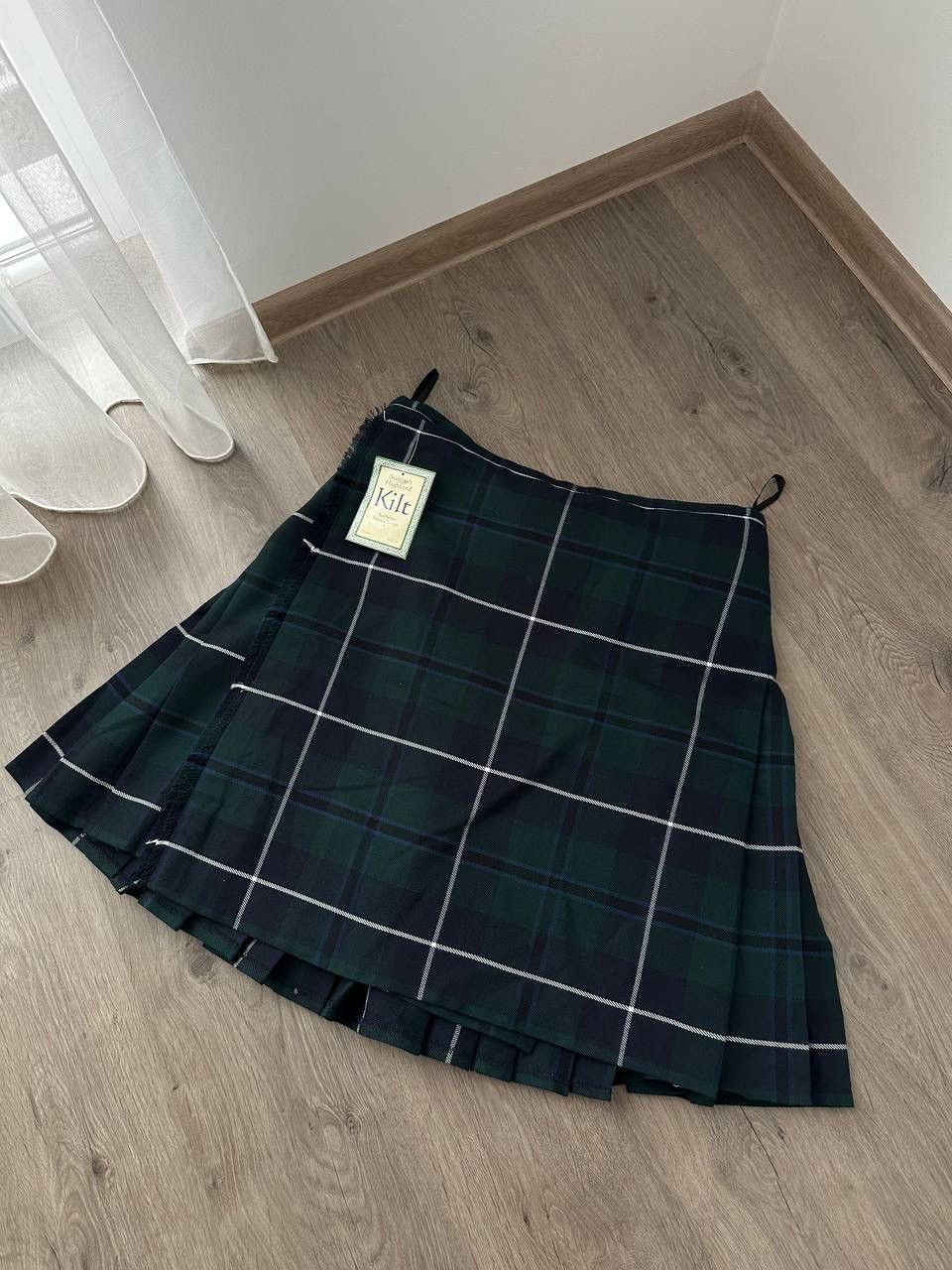 Vintage Vintage Scottish Highland Woven Green Cell Skirt Kilt Size 30" / US 8 / IT 44 - 19 Thumbnail