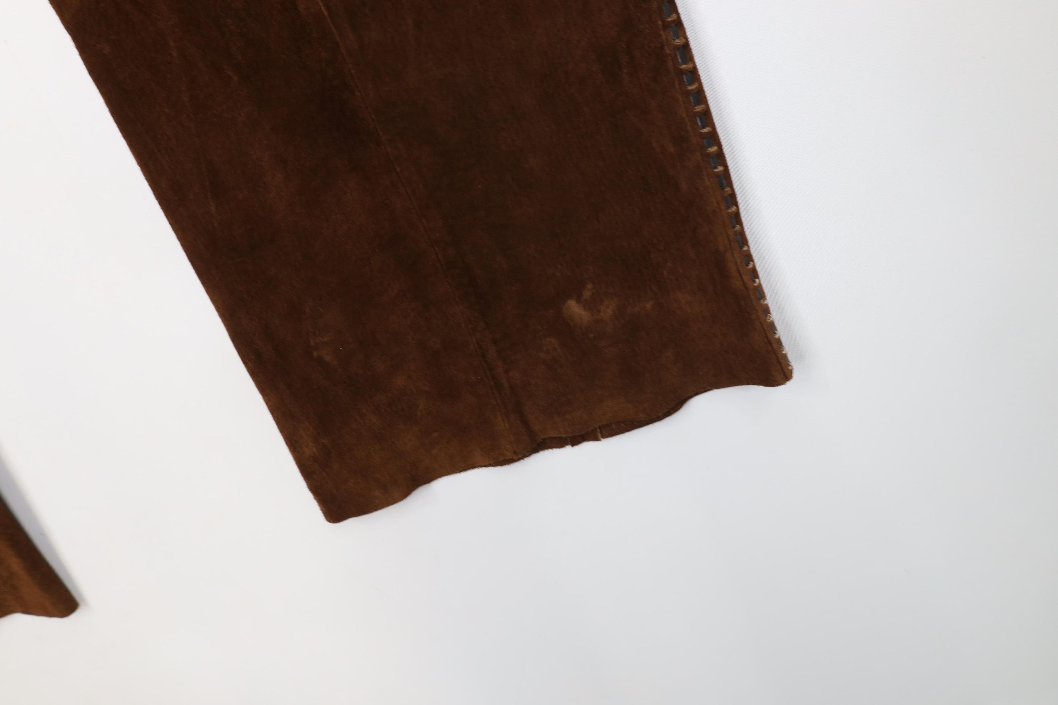 Vintage Vintage 90s Y2K Venus Williams Tennis Suede Leather Pants Size 34" / US 12 / IT 48 - 14 Thumbnail