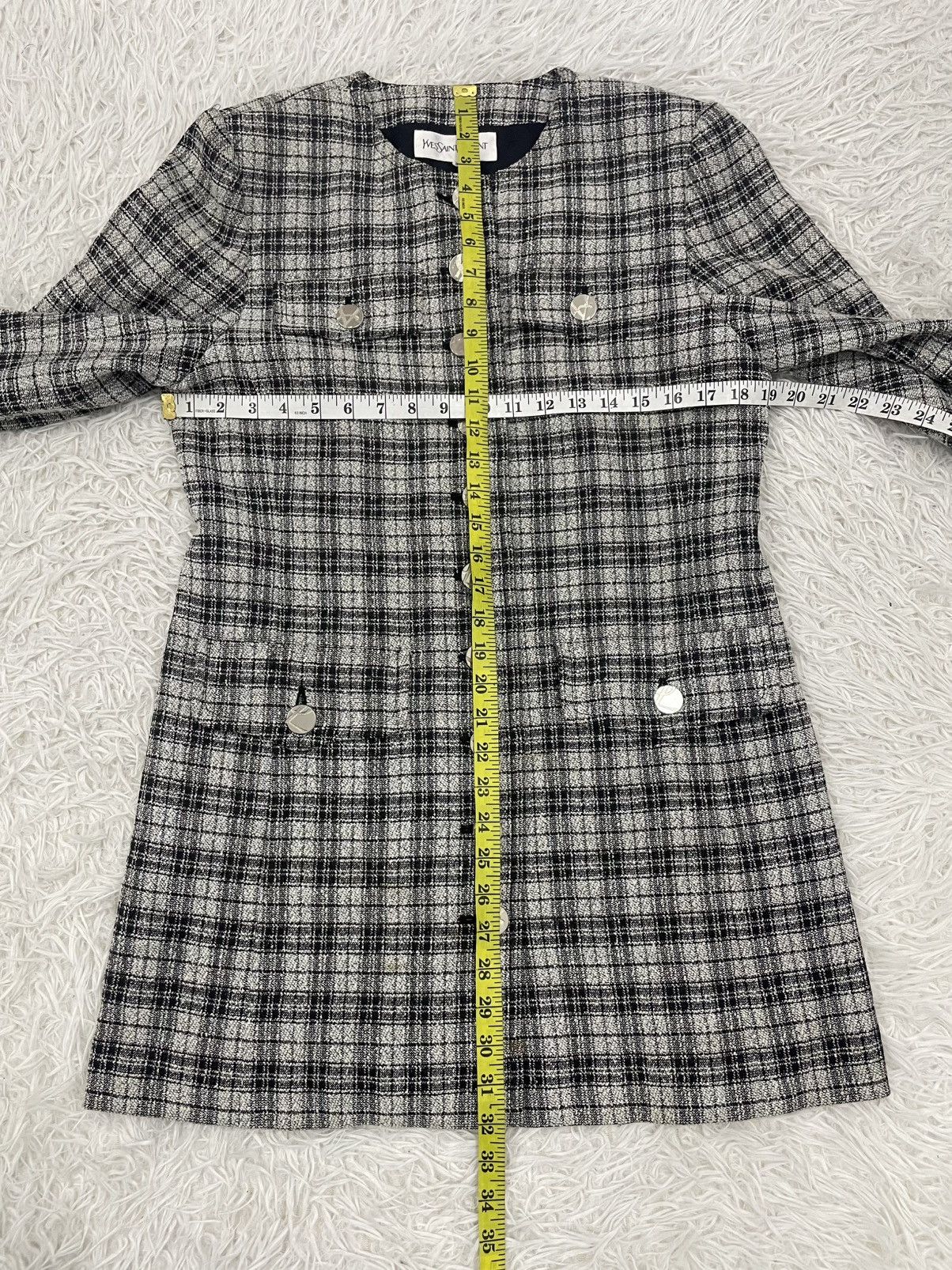 Yves Saint Laurent Checkered YSL Yves Saint Laurent Jacket Made in Japan Size XS / US 0-2 / IT 36-38 - 8 Thumbnail