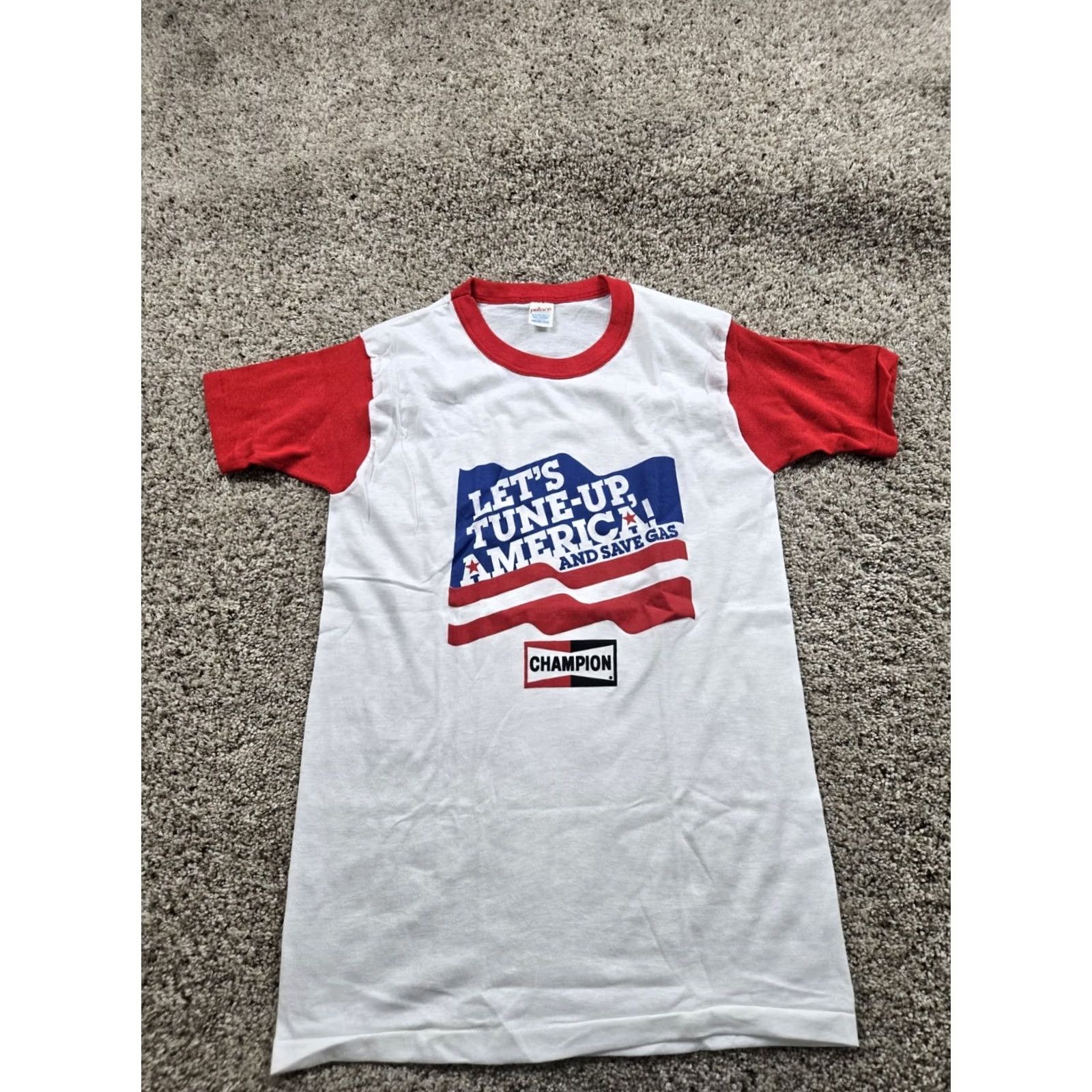 Prince Vintage Champion Spark Plugs Shirt Mens Medium Graphic Short Sleeve USA Made 70s Size US M / EU 48-50 / 2 - 2 Thumbnail