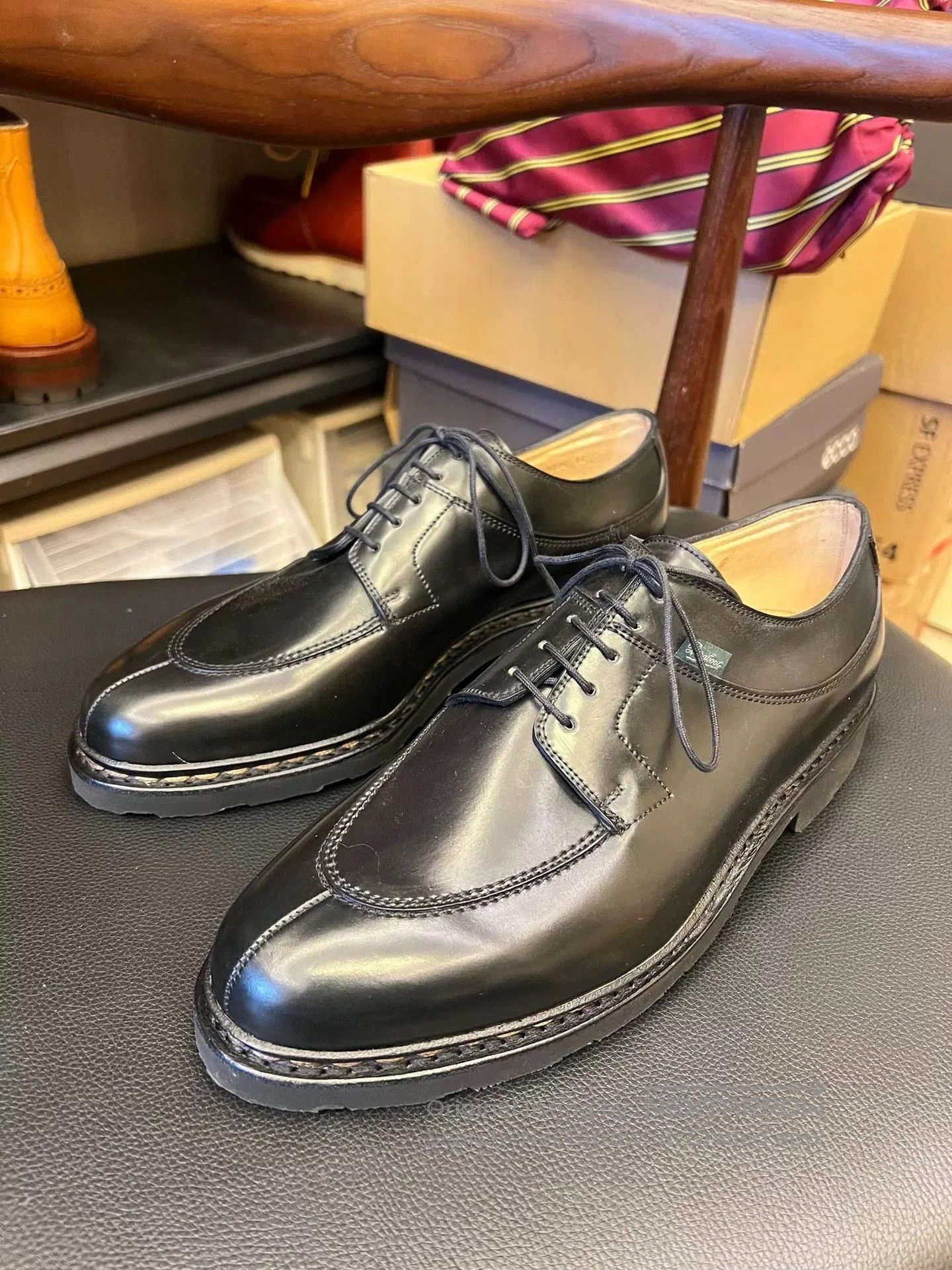 Paraboot Paraboot Avignon Black Horween Shell Cordovan Derby Shoes. Size US 10.5 / EU 43-44 - 1 Thumbnail