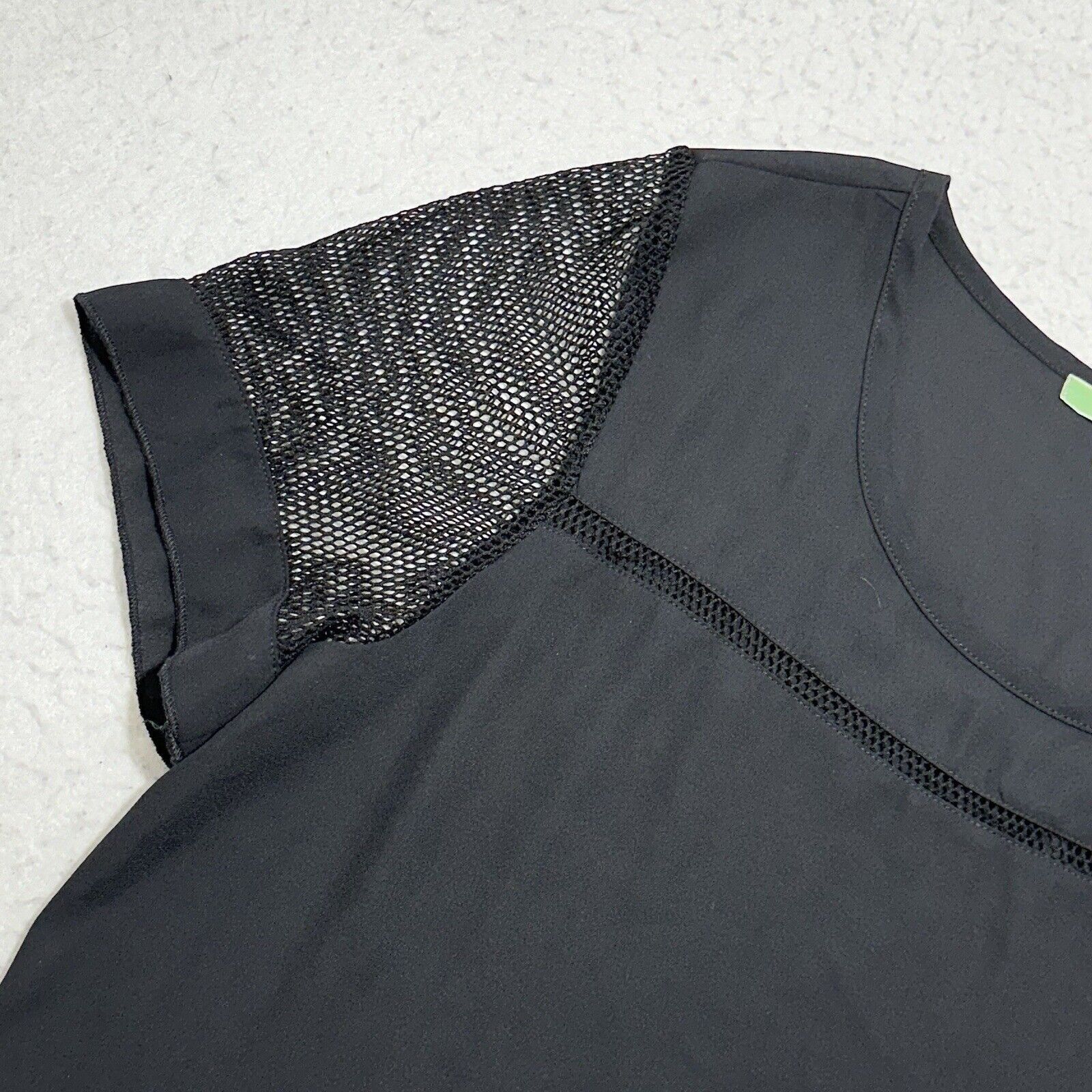 Other Pleione Large Lightweight T Shirt Blouse Mesh Sleeves Black Size L / US 10 / IT 46 - 6 Thumbnail