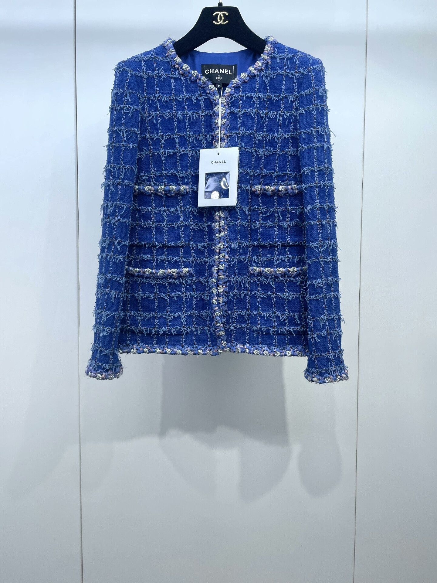 Chanel Chanel Plaid Fringe Four-Pocket Jacket Size XXS / US 00 / IT 34 - 1 Thumbnail