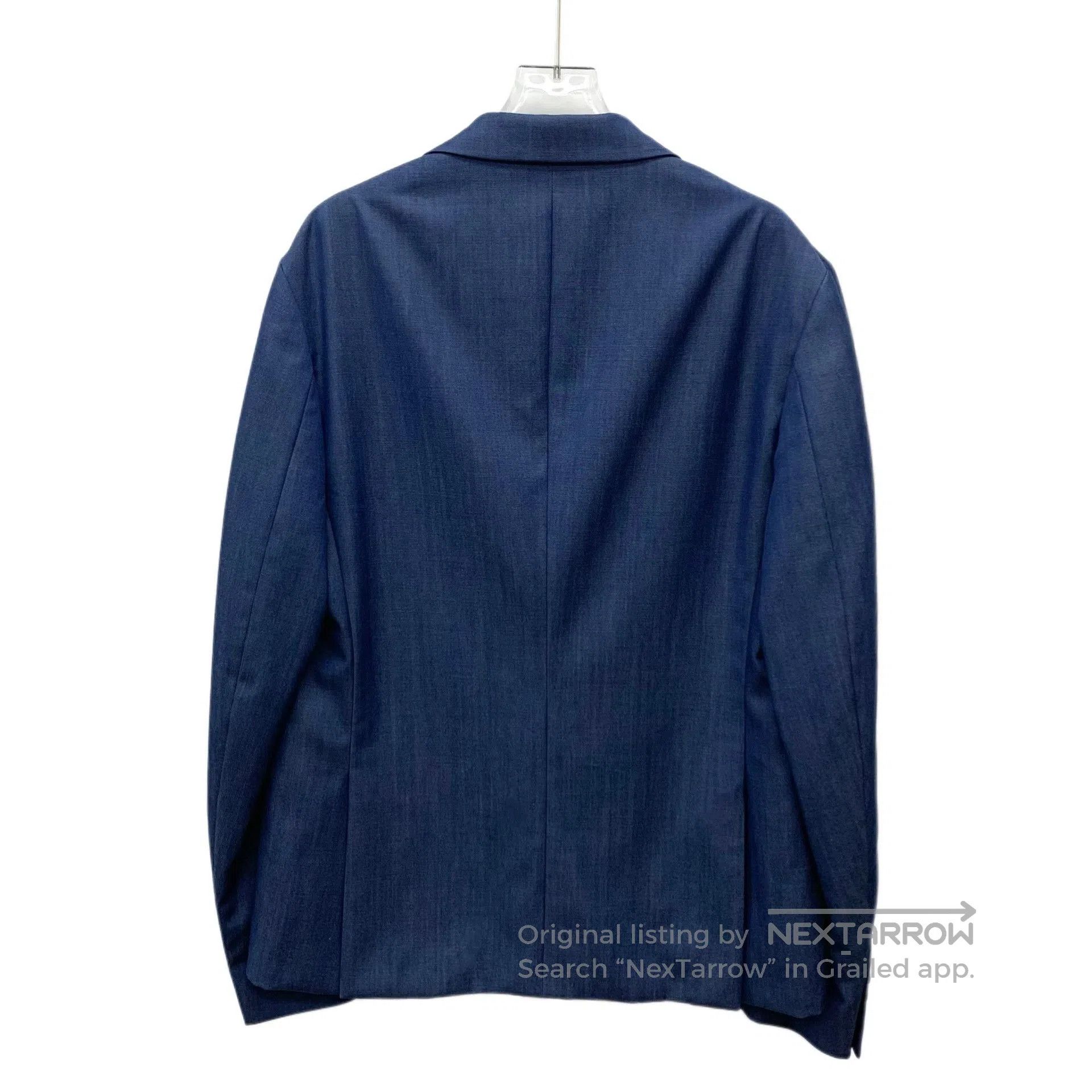 Prada Prada Navy Wool Lapel Single-Breasted Suit. Size US L / EU 52-54 / 3 - 3 Thumbnail