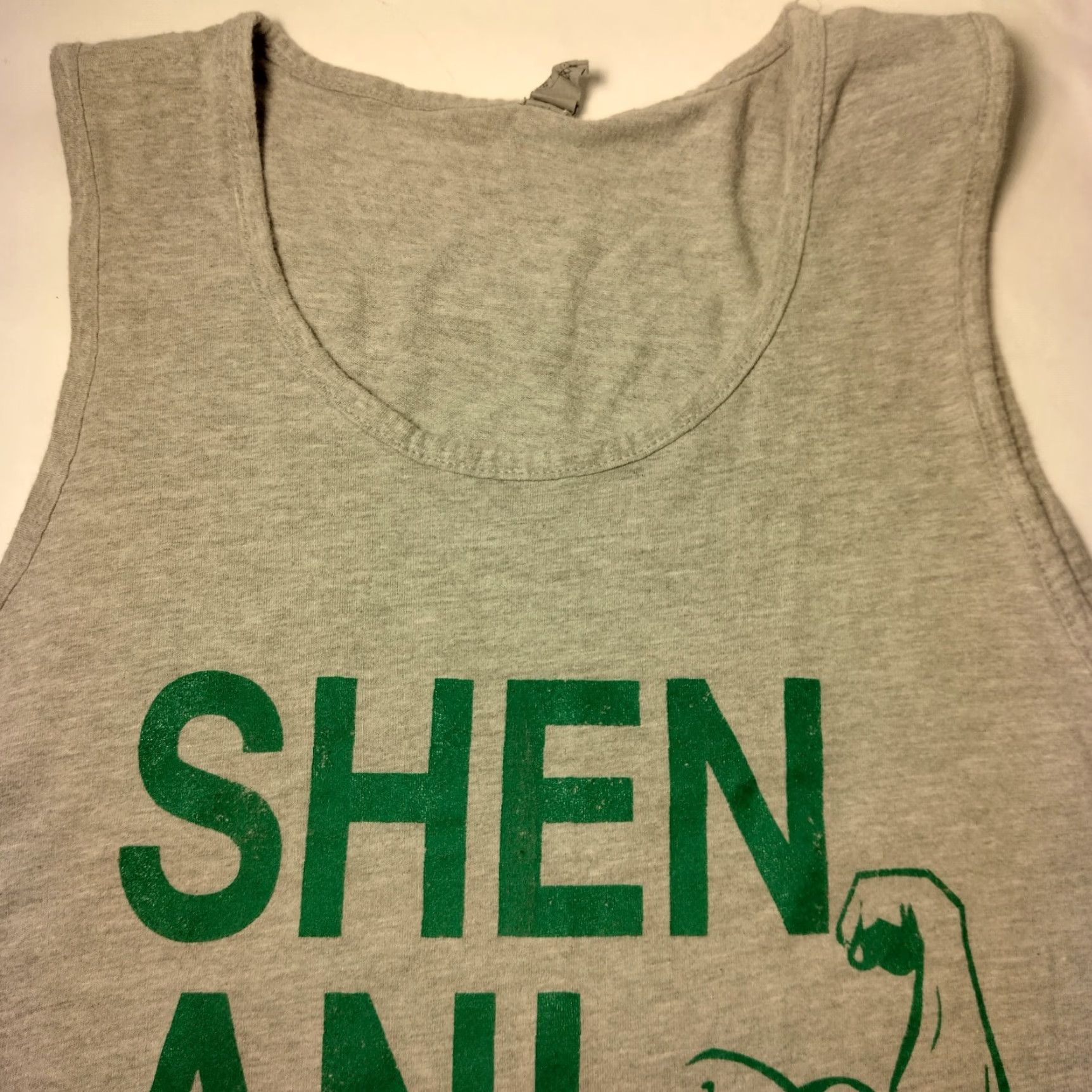Next Level Next Level Shen Ani Gains Tank Top Men L Gray Green Irish Gaelic Workout Shirt Gym Size US L / EU 52-54 / 3 - 6 Thumbnail