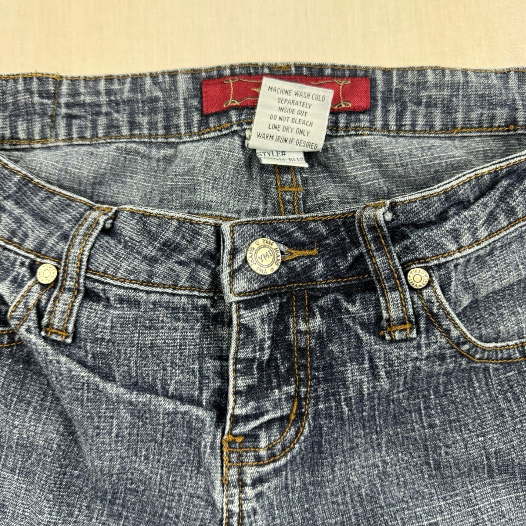Vintage Vintage YMI Jeans Womens 7 Blue Low Rise Boot Cut Y2K Hipster Punk Grunge Size 28" / US 6 / IT 42 - 6 Thumbnail
