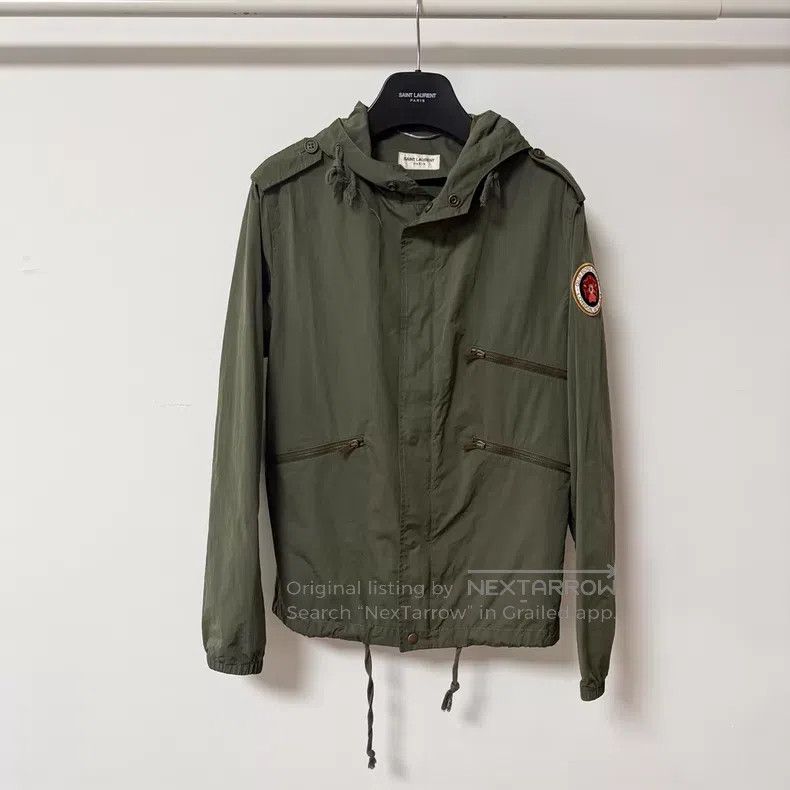 Saint Laurent Paris Saint Laurent Paris Military Green Hooded Windproof Jacket Size US XS / EU 42 / 0 - 1 Thumbnail