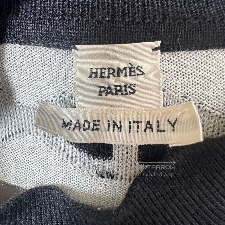 Hermes Hermes Black and White Pig Nose Cashmere Sweater Size XXS / US 00 / IT 34 - 5 Thumbnail