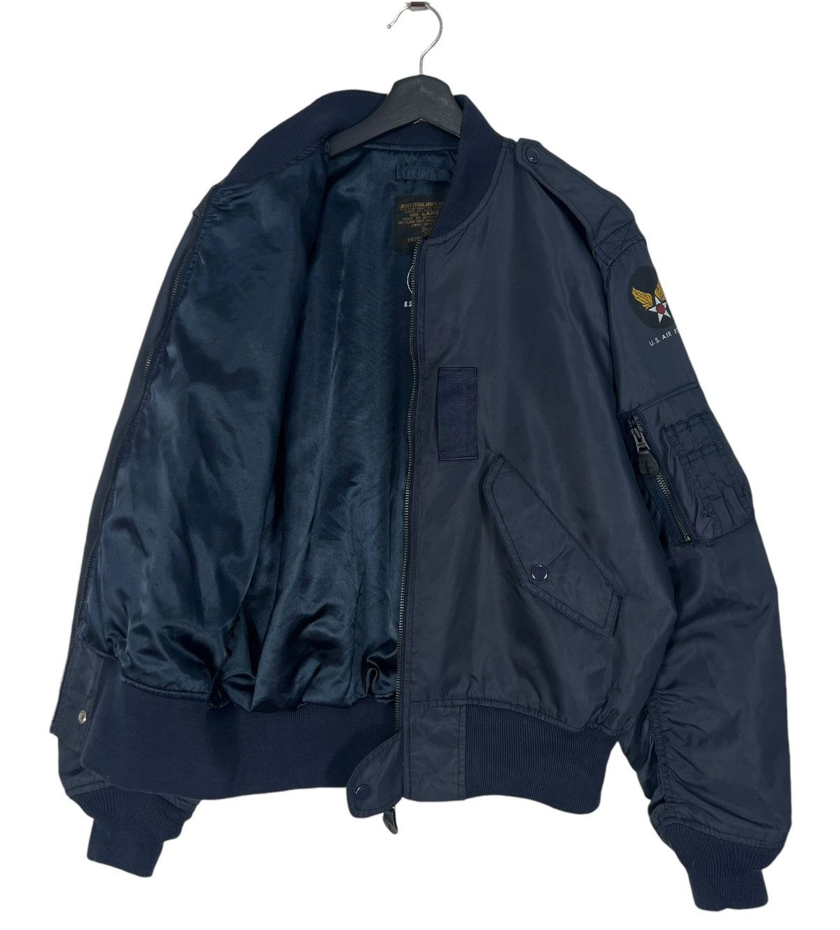 Vintage Vintage MA-1 US Air Force Jacket United Workers Issue Size US L / EU 52-54 / 3 - 8 Thumbnail