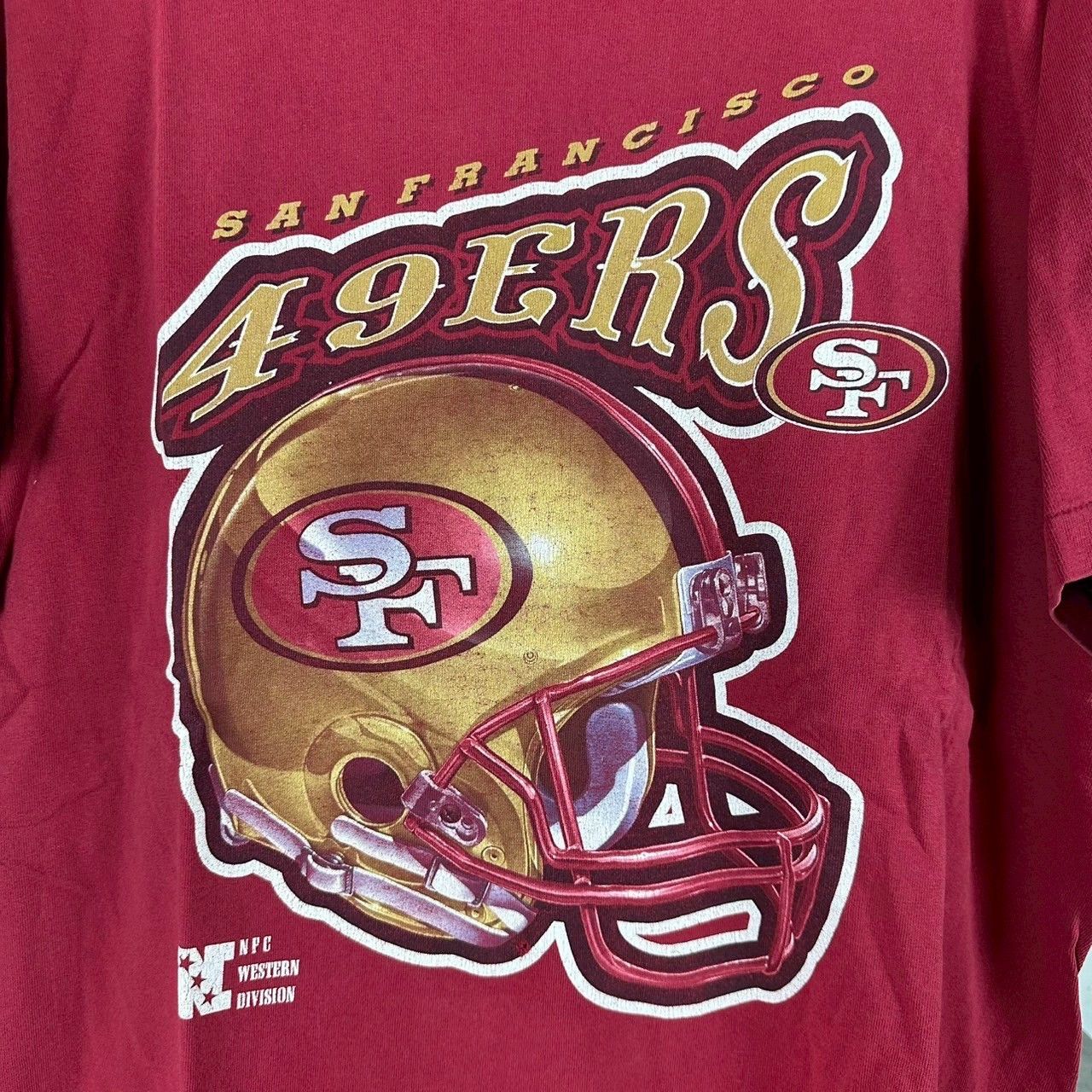NFL × Vintage Vintage 90s San Francisco 49ers Football Helmet NFL T-shirt Size US XL / EU 56 / 4 - 5 Thumbnail