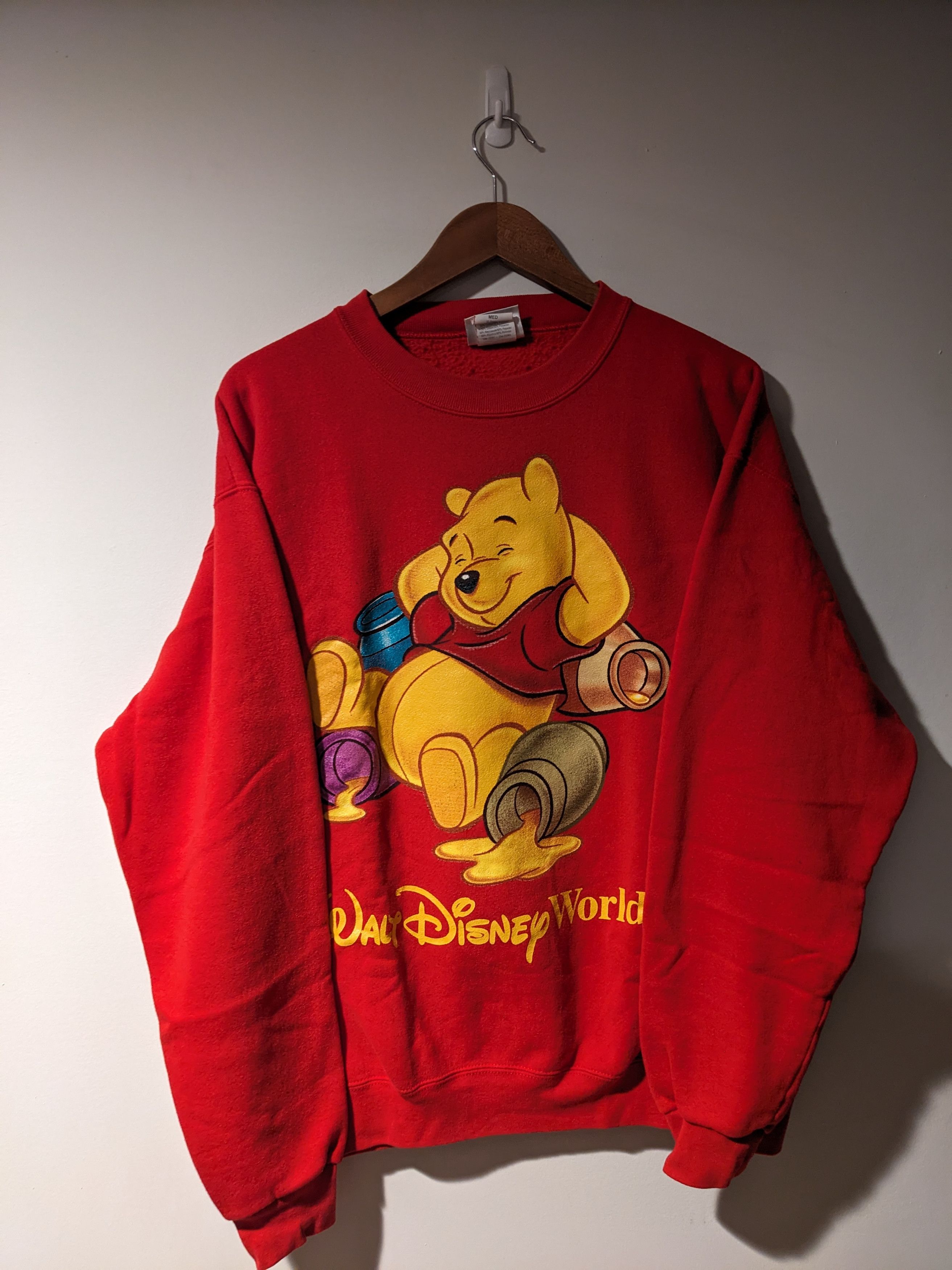 Disney × Vintage Vintage 90s Winnie the Pooh Honey Disney World Sweatshirt Size US M / EU 48-50 / 2 - 1 Thumbnail