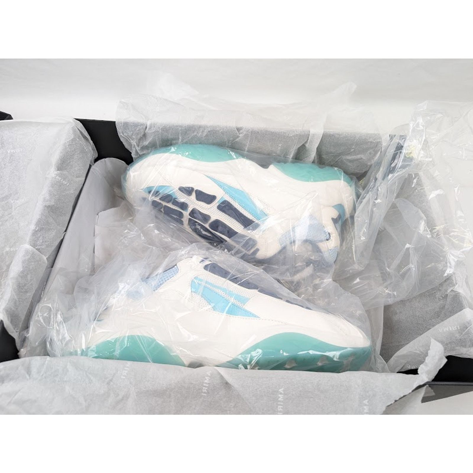 Amiri o1rshd1 Bone Runner Low-Top Sneakers in Baby Blue Size US 13 / EU 46 - 21 Thumbnail