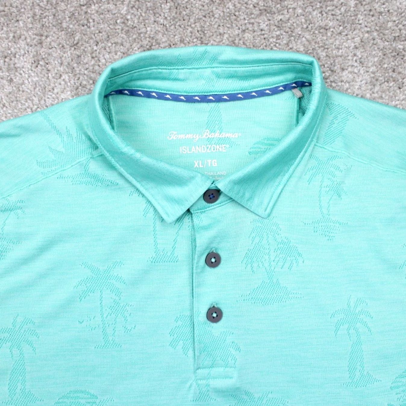 Tommy Bahama Tommy Bahama Polo Shirt Mens XL Blue S/S Polyester Stretch Pullover Polo Size US XL / EU 56 / 4 - 5 Thumbnail