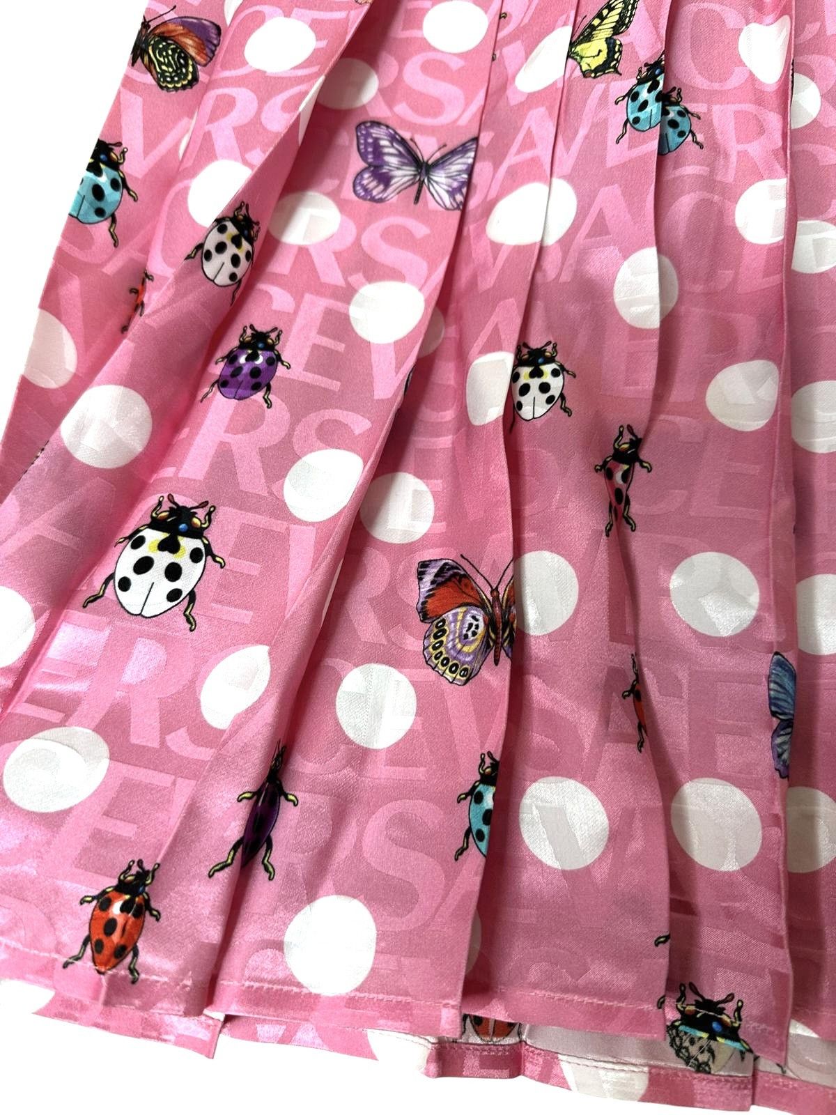 Versace Versace pink pleated midi skirt with butterflies Size 28" / US 6 / IT 42 - 8 Thumbnail