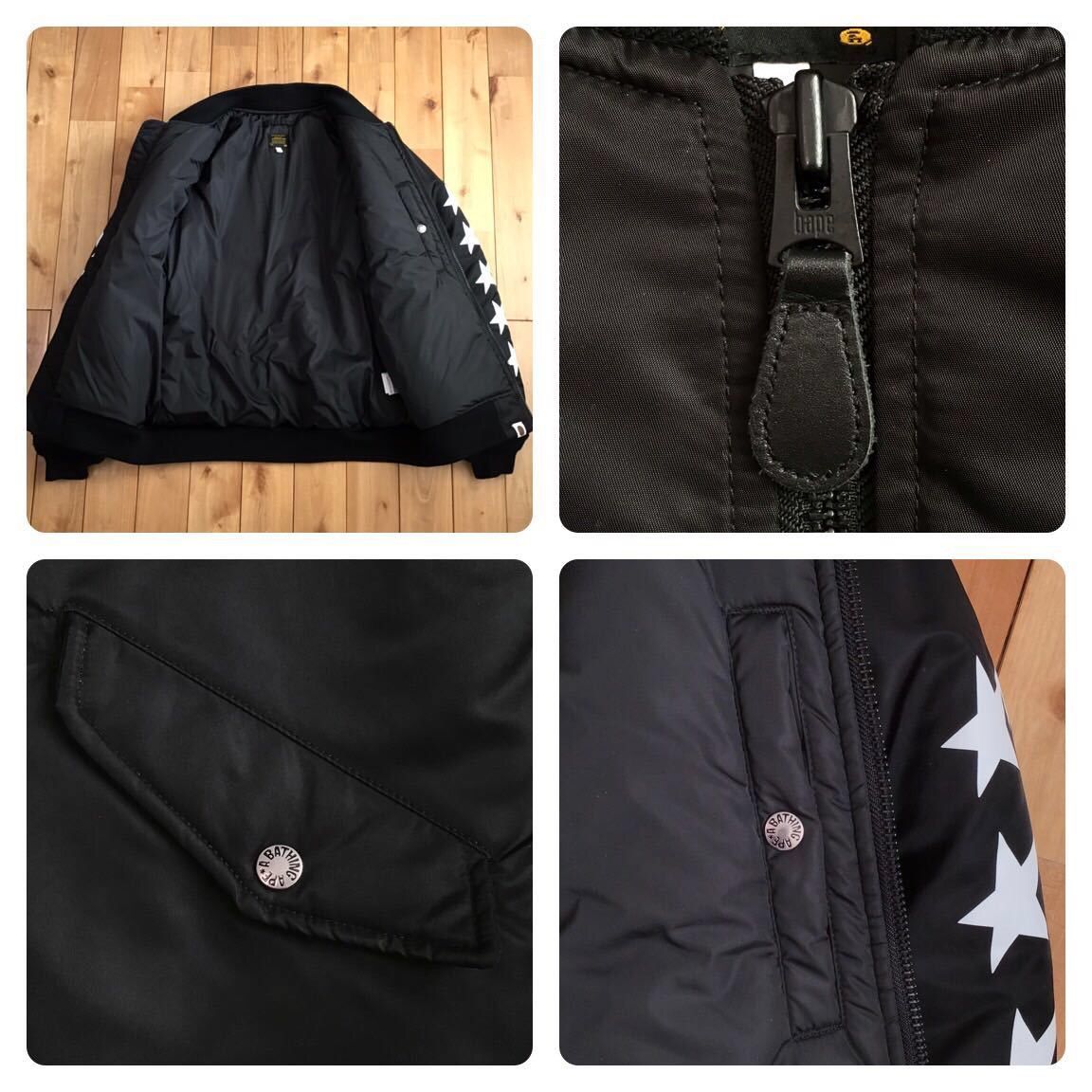 Bape BAPE STA LOGO MA-1 bomber jacket a bathing ape star Size US M / EU 48-50 / 2 - 8 Thumbnail