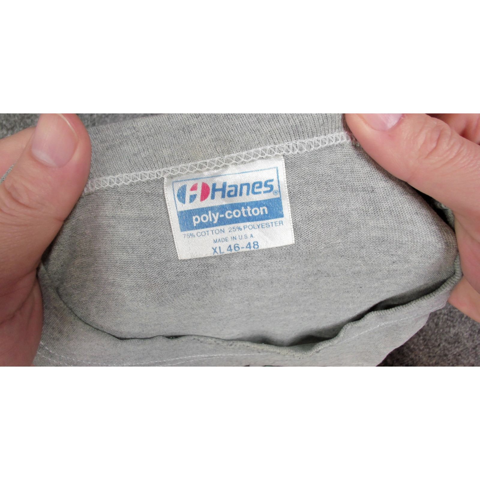 Hanes 80s Hanes Blue Bar Single Stitch Tee XL Size US XL / EU 56 / 4 - 5 Thumbnail