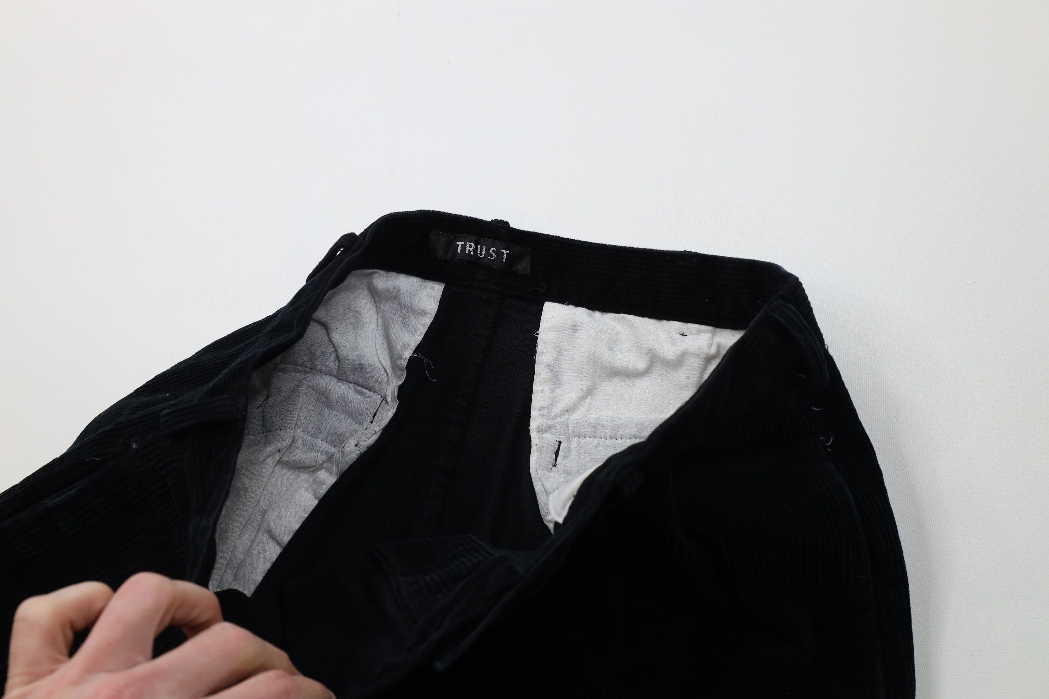 Vintage Vintage 90s Streetwear Wide Leg Corduroy Chino Pants Black Size US 36 / EU 52 - 8 Thumbnail