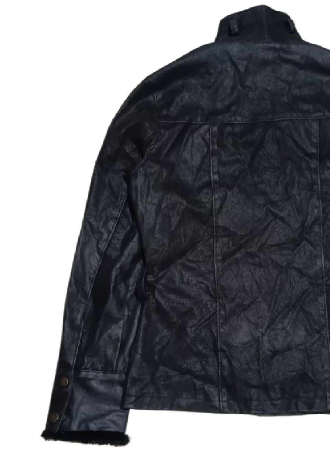 GOA Vintage Reve Waxed Padde Leather Biker Jacket Cargo Pocket Size M / US 6-8 / IT 42-44 - 7 Thumbnail