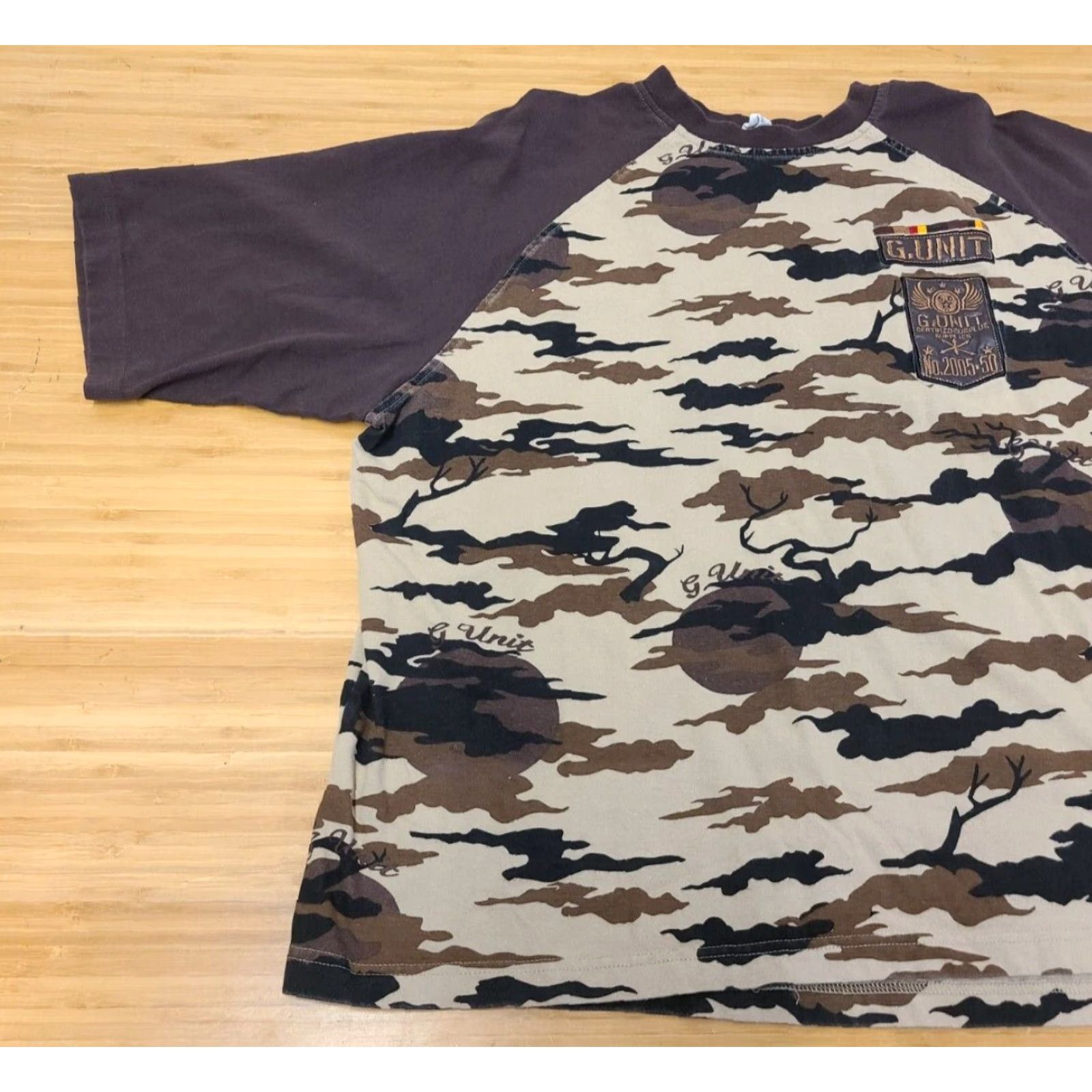 Vintage VINTAGE G-Unit Shirt Men XL Brown Camouflage Heavyweight Short Sleeve Size US XL / EU 56 / 4 - 3 Thumbnail