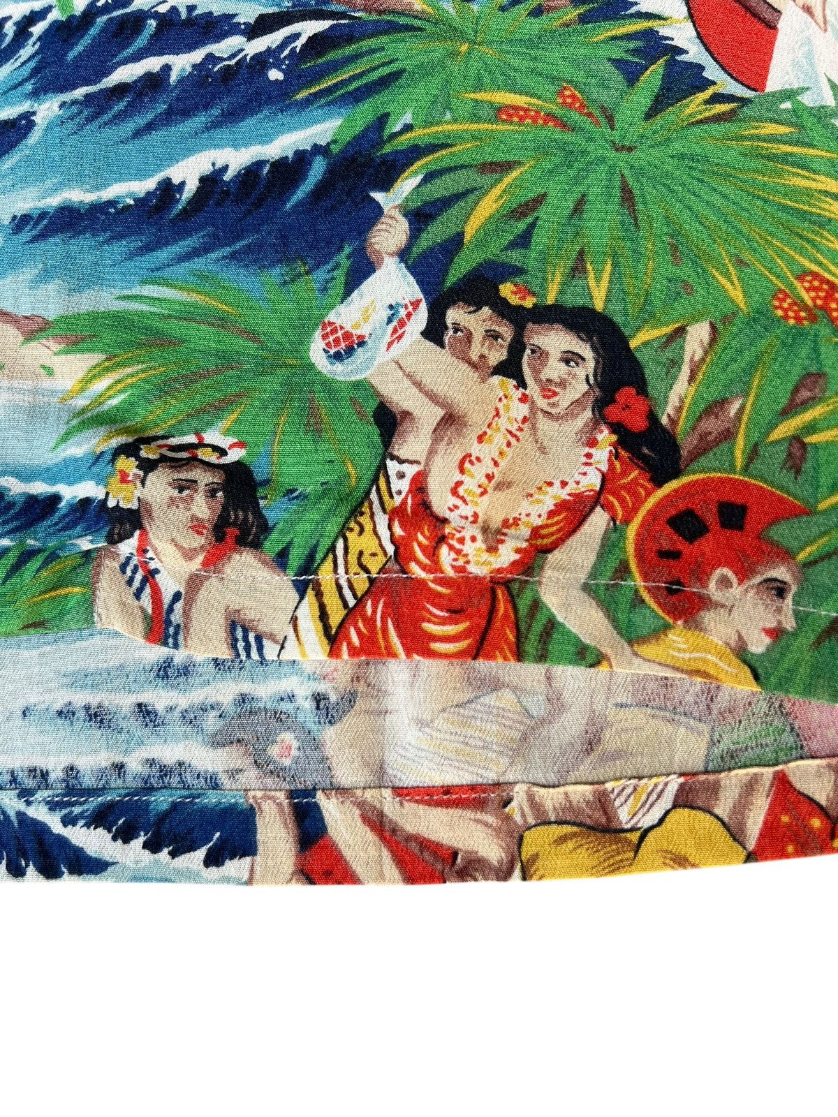 Sun Surf VTG Sun Surf Hula Girls Fisherman Crepe Rayon Hawaiian Shirt Size US M / EU 48-50 / 2 - 16 Thumbnail