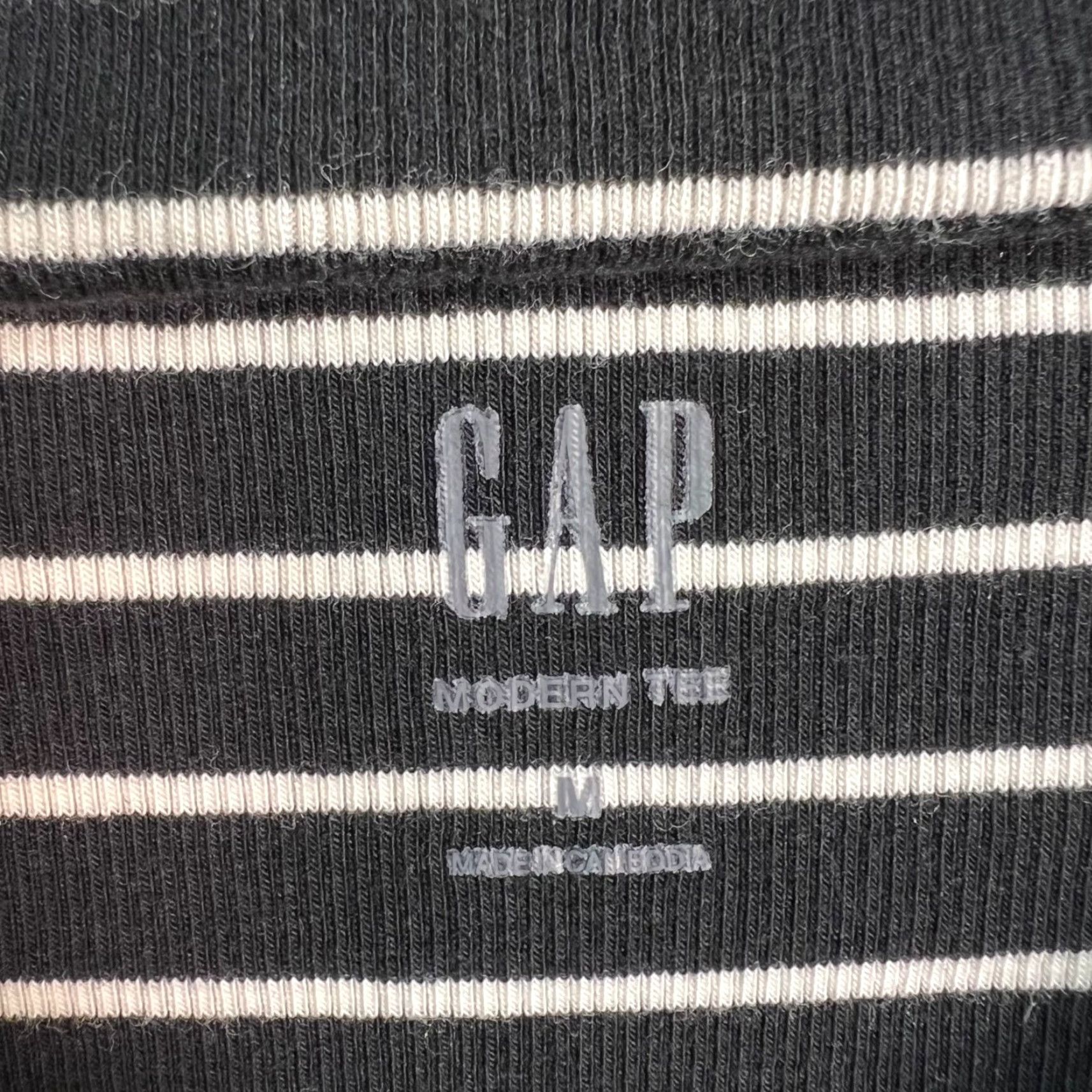 Gap Gap Womens Size Medium Black & White Striped Long Sleeve T Shirt Size M / US 6-8 / IT 42-44 - 3 Thumbnail