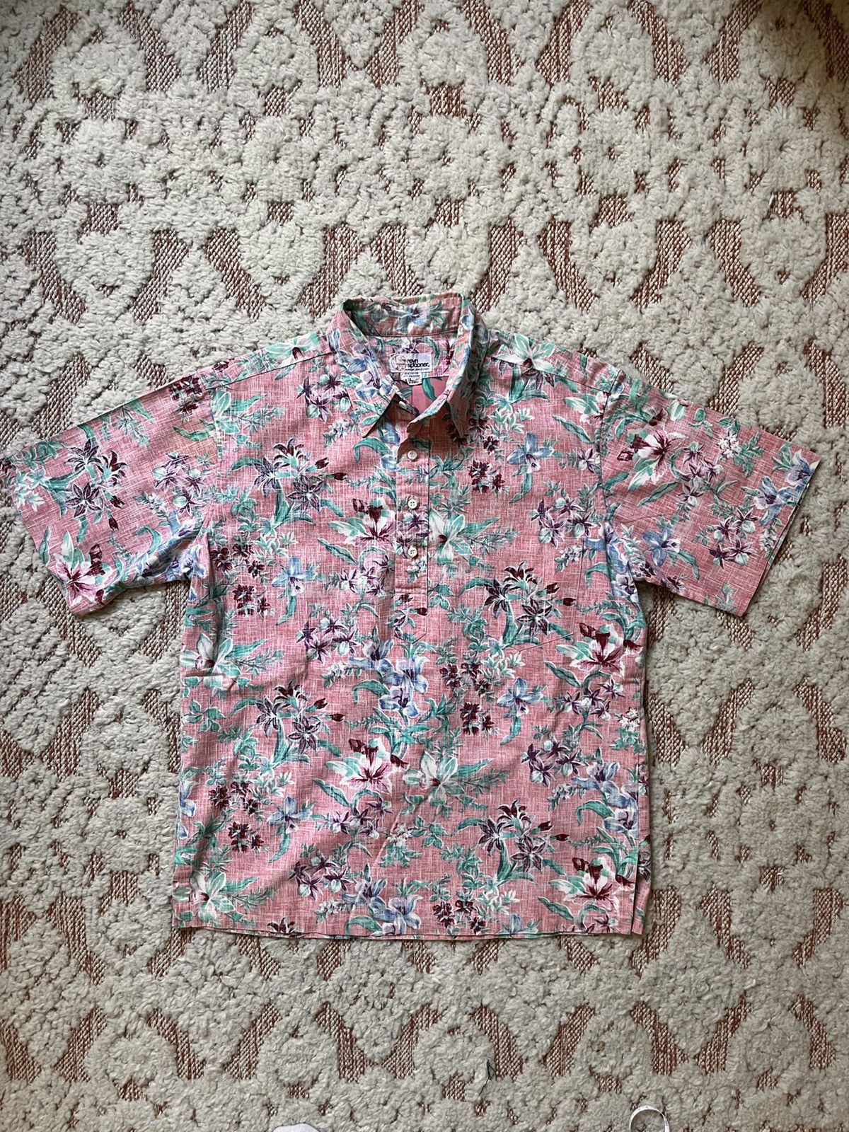 Reyn Spooner × Vintage Reyn Spooner Pink Floral Aloha Shirt - Made in Hawaii (L) Size US M / EU 48-50 / 2 - 1 Thumbnail