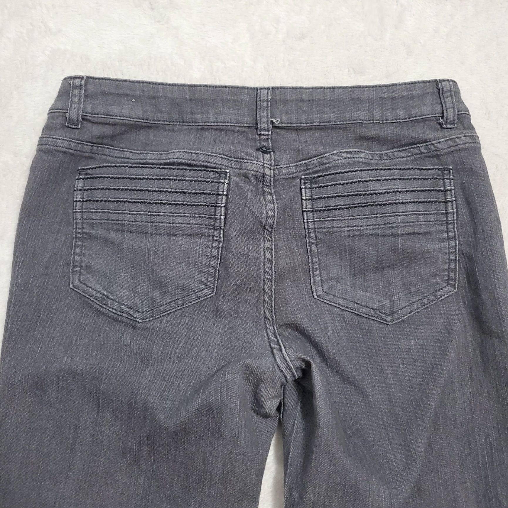 Prana VINTAGE Prana Jeans Women 8 Gray Low Rise Short Inseam Straight Leg Stretch 30X28 Size 30" / US 8 / IT 44 - 6 Thumbnail