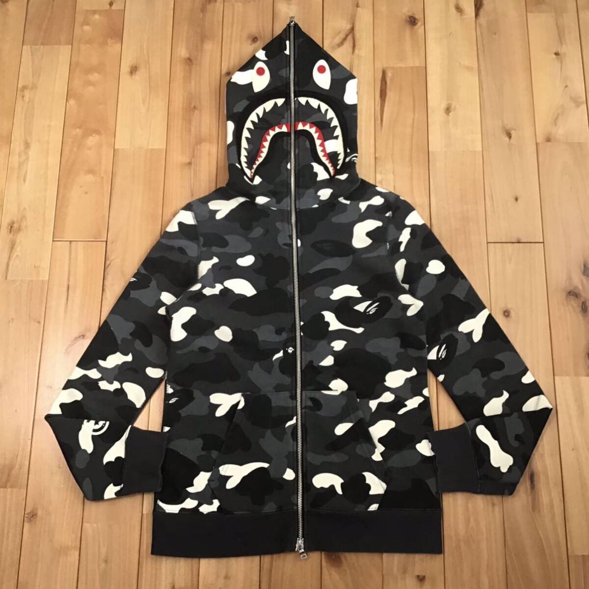 Bape Glow in the dark BAPE City camo shark full zip hoodie APE Grailed