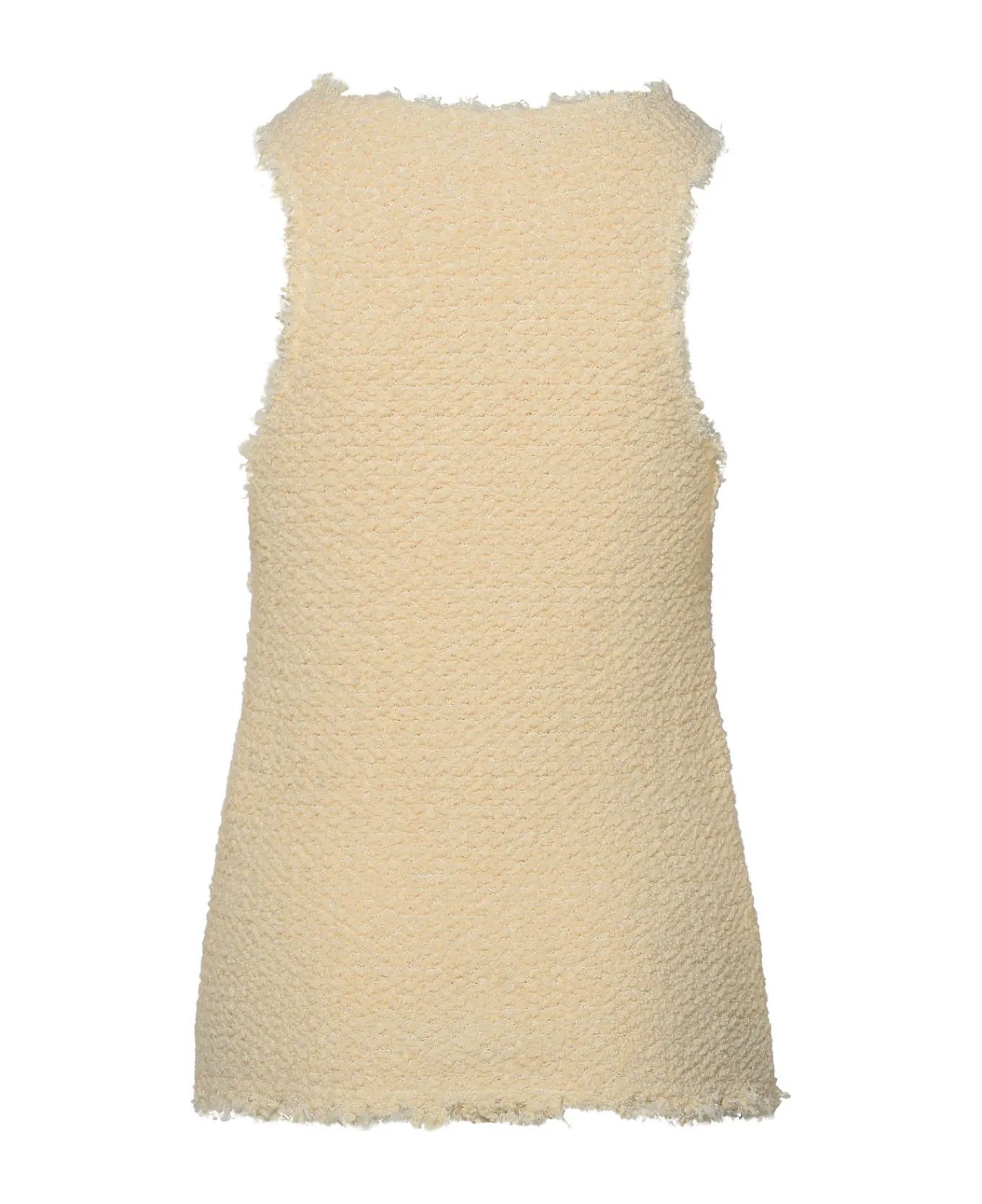 Jil Sander o1y1025 Sleeveless Sweater in Cream Size XS / US 0-2 / IT 36-38 - 3 Thumbnail
