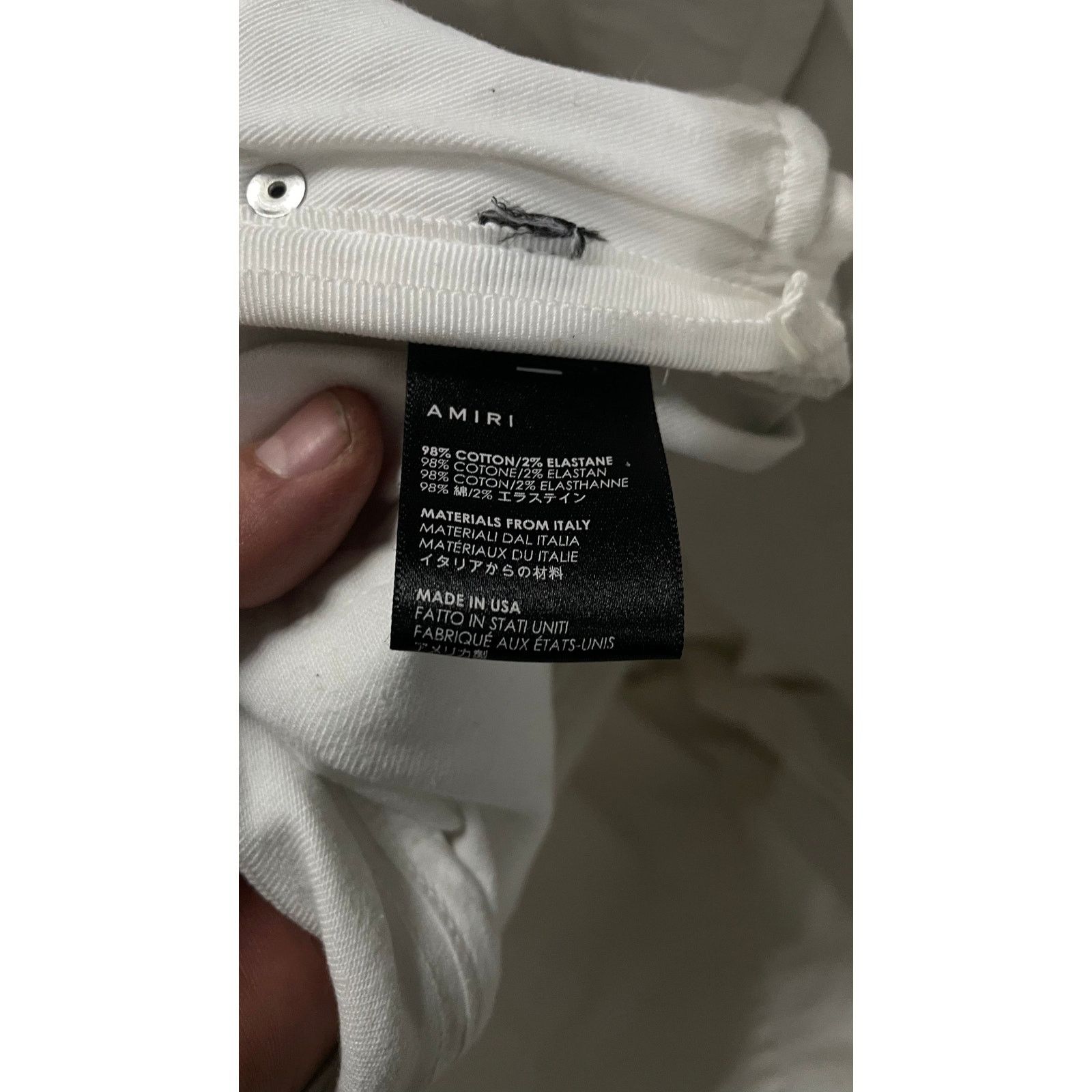 Amiri Amiri Jeans White Black Stripe Used 36 Size US 36 / EU 52 - 4 Thumbnail