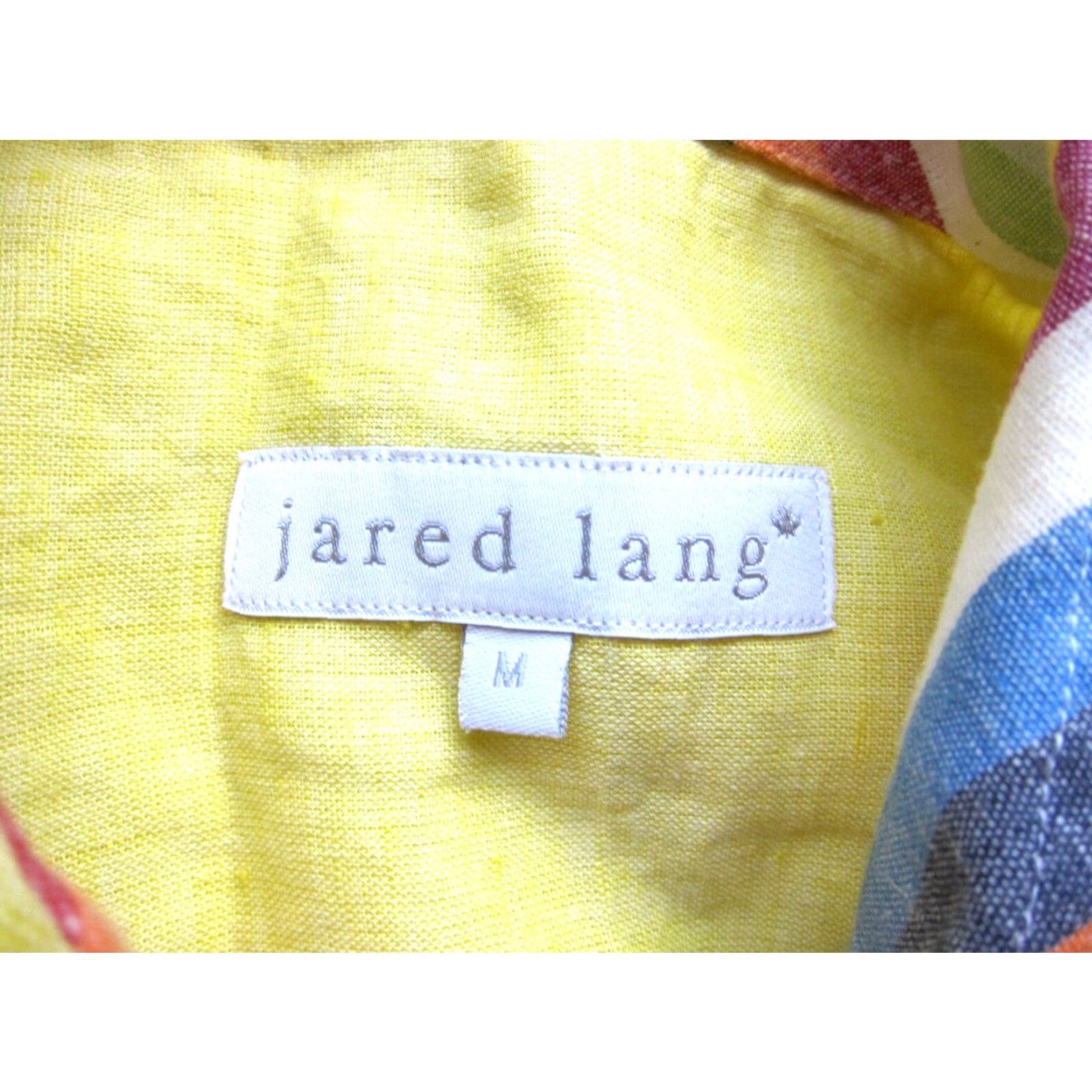 Jared Lang Jared Lang Linen Cotton Yellow Silver Button Down Long Sleeve Shirt Men Medium Size US M / EU 48-50 / 2 - 5 Thumbnail