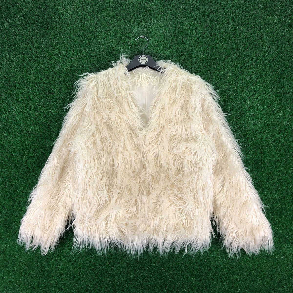 Japanese Brand Vintage Cardigan Hairy Sherpa Faux Fur by Natural Couture Size US M / EU 48-50 / 2 - 1 Thumbnail