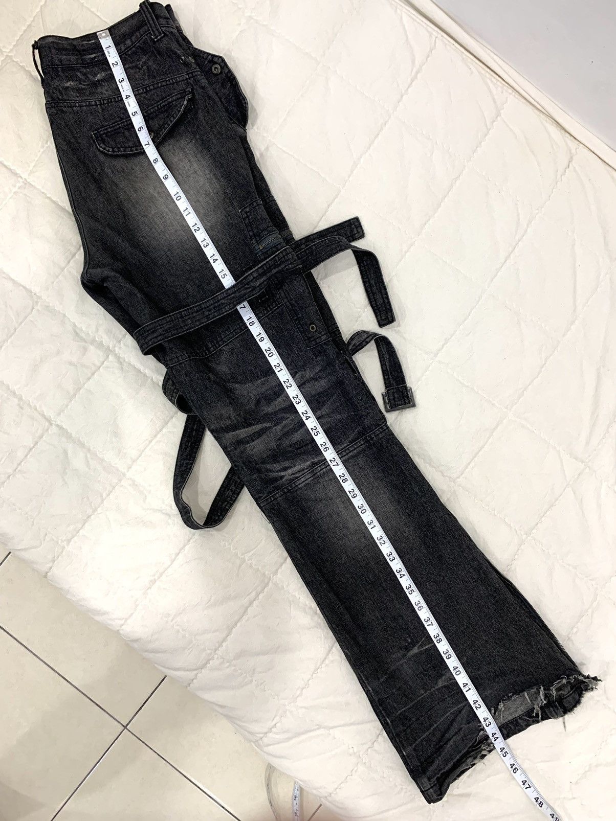 Japanese Brand 2000s Topism Flared Bondage Zipper Jeans Size US 35 - 17 Thumbnail