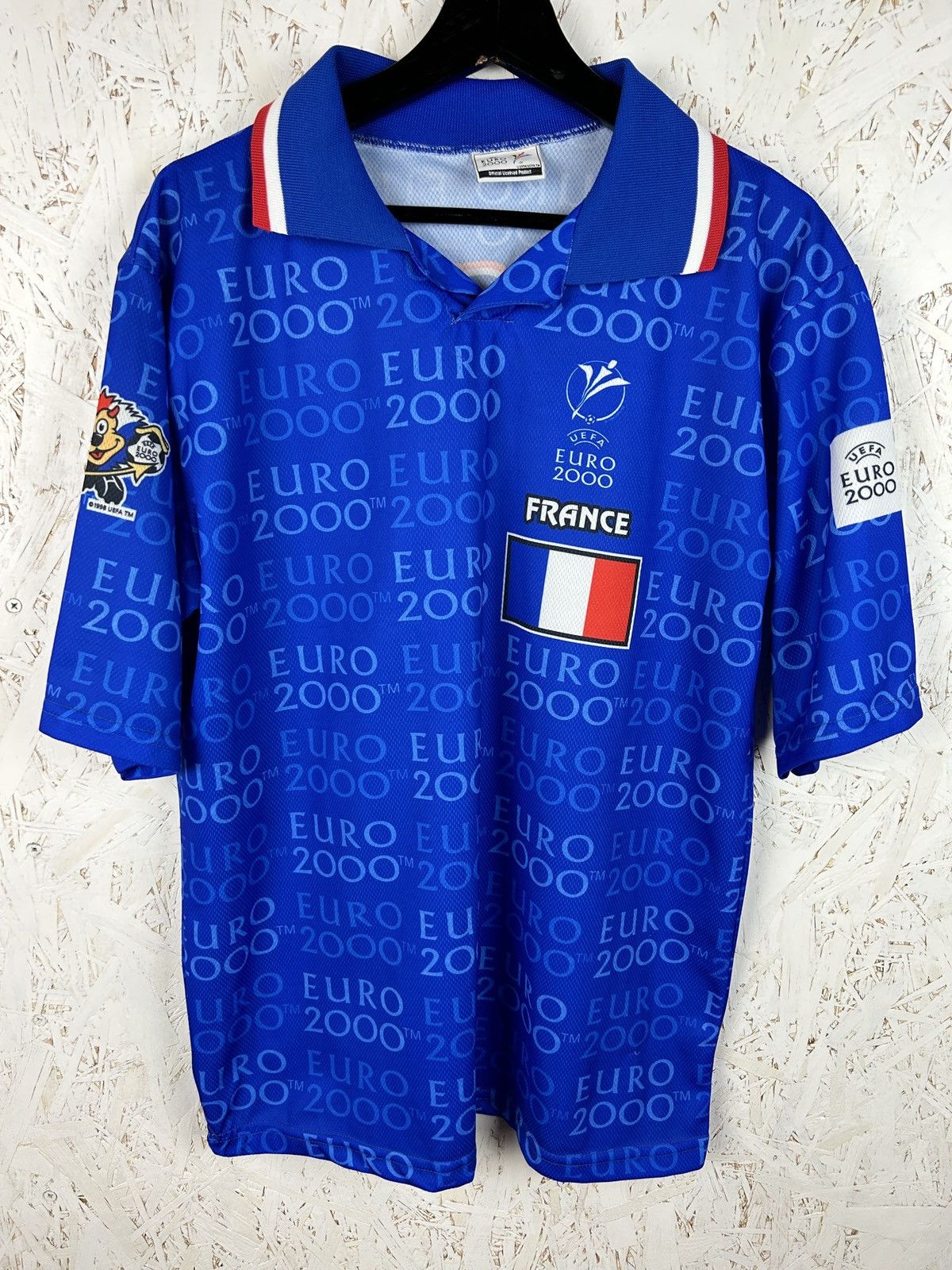 Vintage France 2000 Uefa Soccer Football Retro Jersey