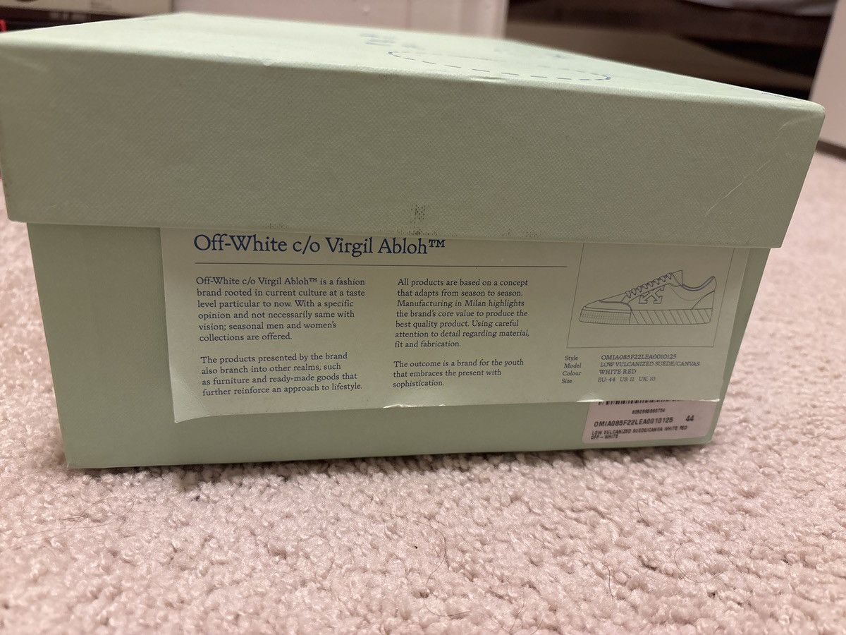 Off-White Off white vulcanized sneaker burgundy Size US 11 / EU 44 - 11 Thumbnail