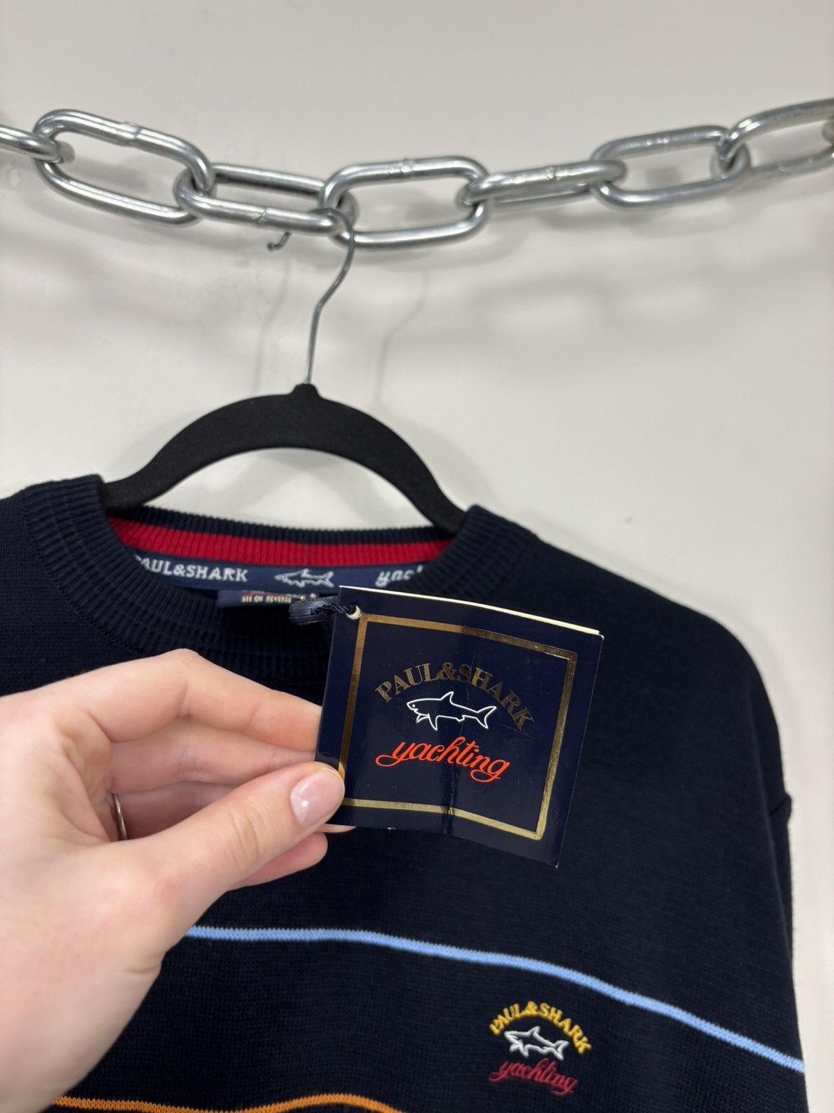 Paul & Shark Paul & Shark Yachting Vintage Cotton Wool Blend Knit Sweater Size US XL / EU 56 / 4 - 4 Thumbnail