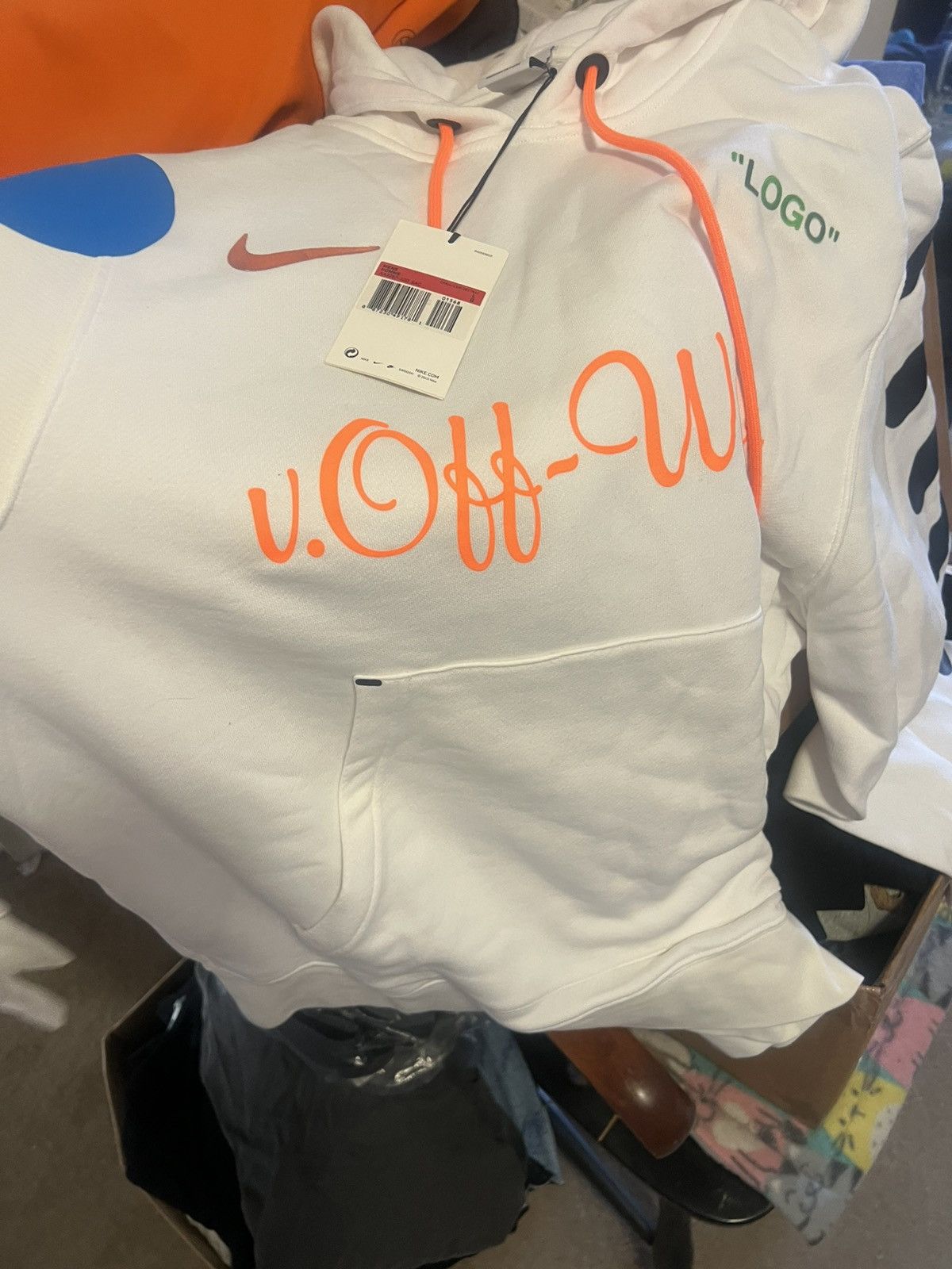 Nike × Off-White Nike Off-White Virgil white hoodie large Size US L / EU 52-54 / 3 - 9 Thumbnail
