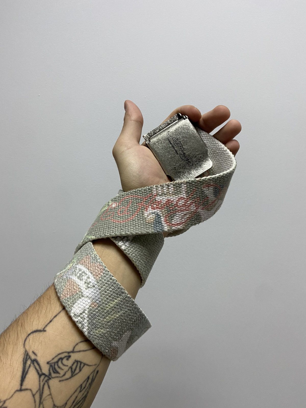 Ed Hardy × Vintage Ed Hardy Vintage All overprint Belt Skull Tattoo Y2K Size ONE SIZE - 1 Thumbnail