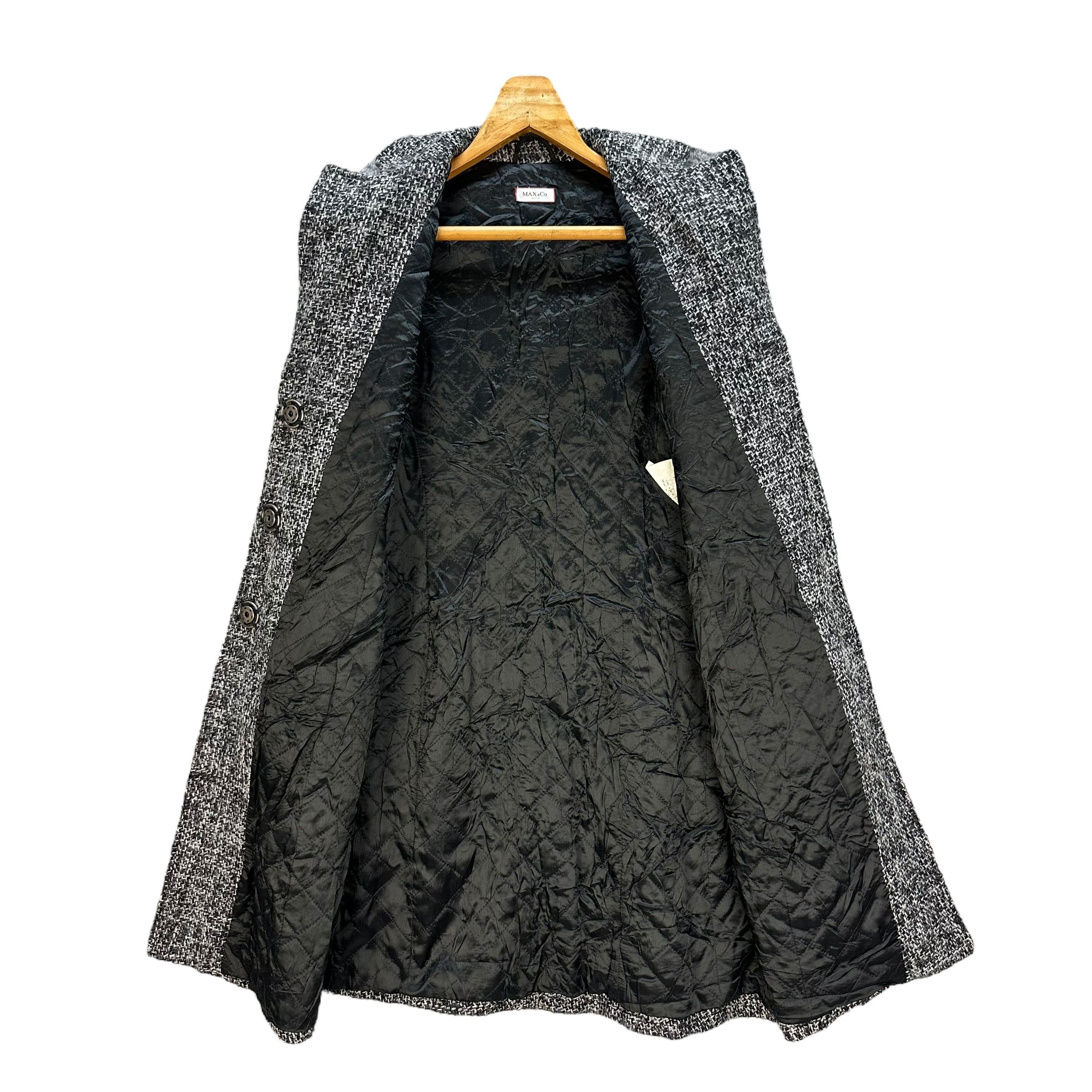 MAX&Co. MAX & CO active Tweed Long Coat Jacket #A53-1222 Size XS / US 0-2 / IT 36-38 - 8 Thumbnail