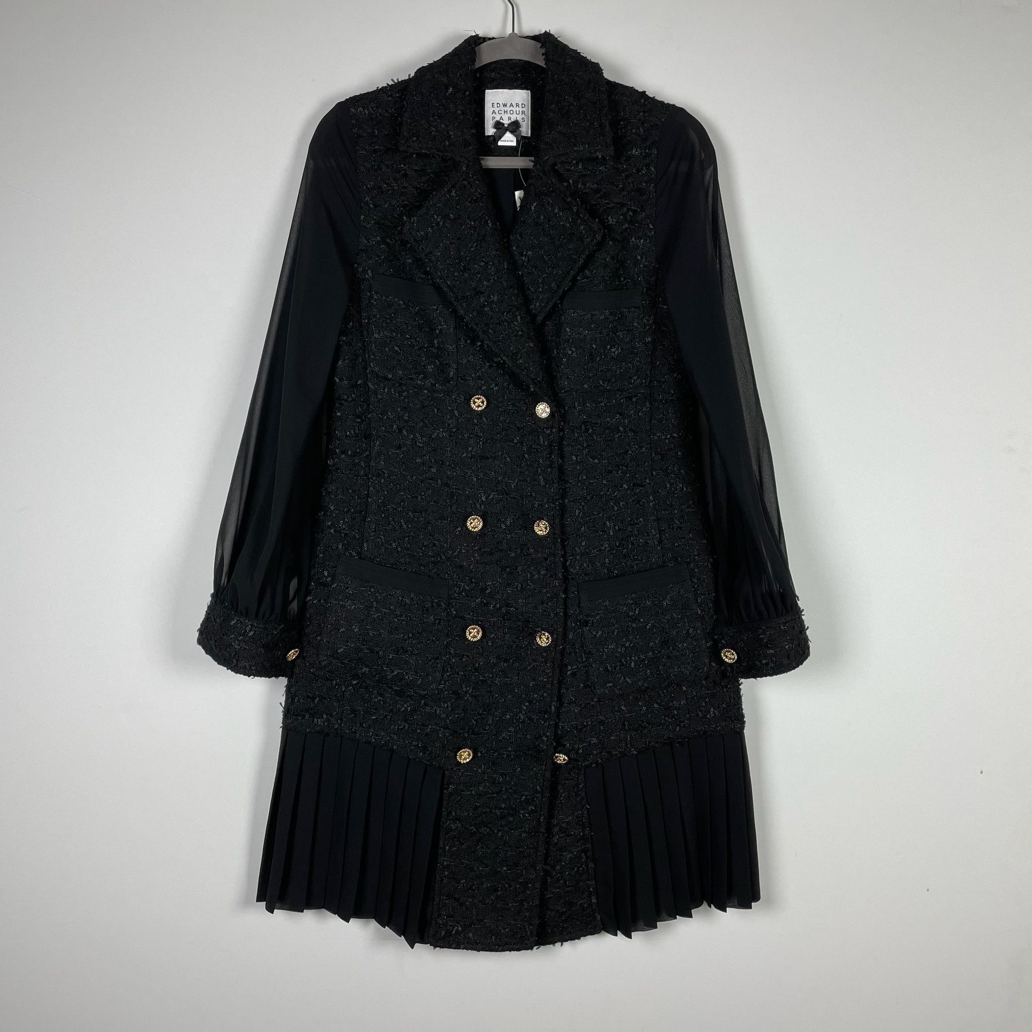 Other NEW Edward Achour Paris Tweed Boucle Sheer Size S / US 4 / IT 40 - 1 Thumbnail
