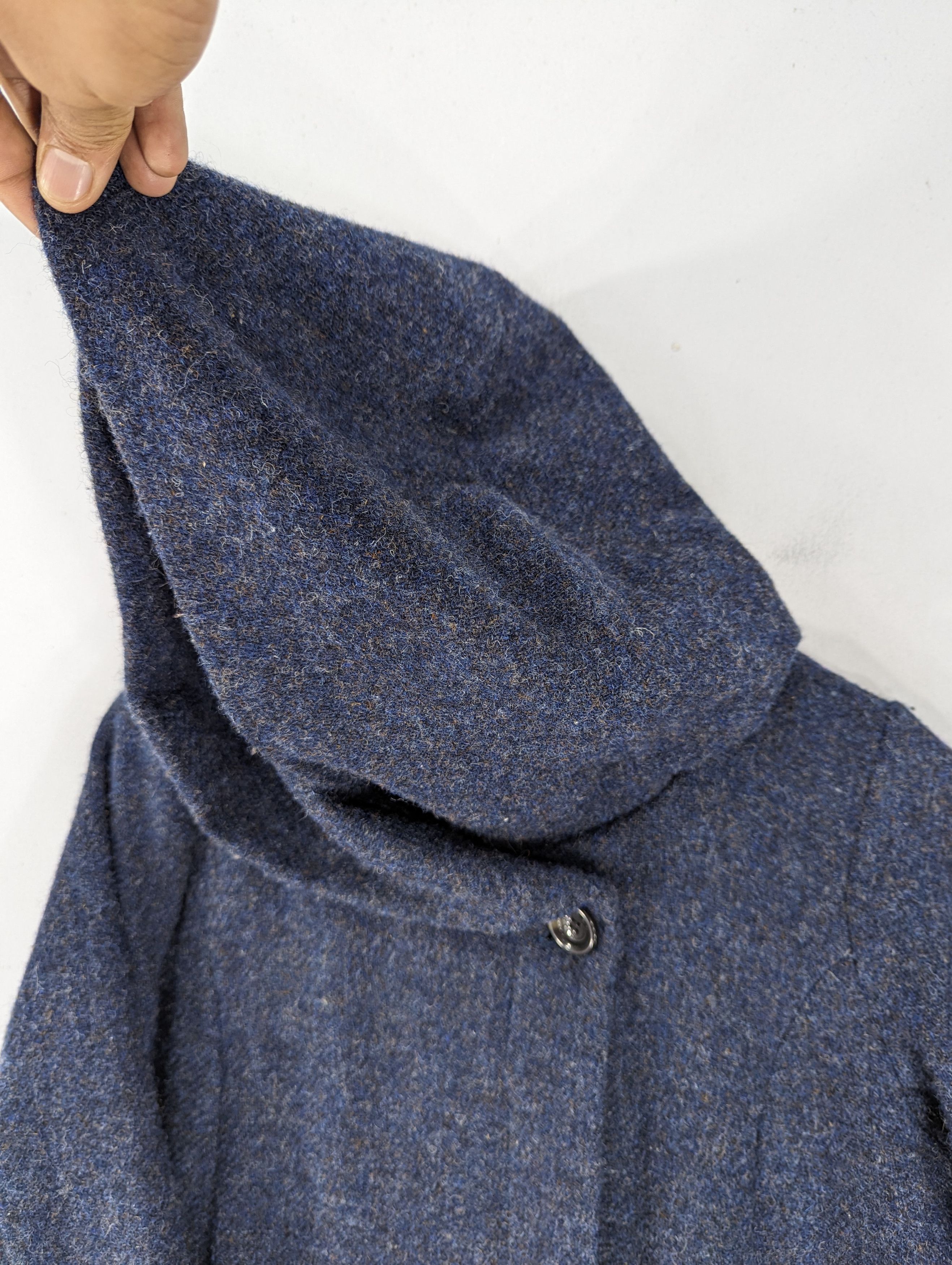 Harris Tweed Earth Music&ecology X Harris Tweed Wool Hooded Coat Jacket Size M / US 6-8 / IT 42-44 - 7 Thumbnail