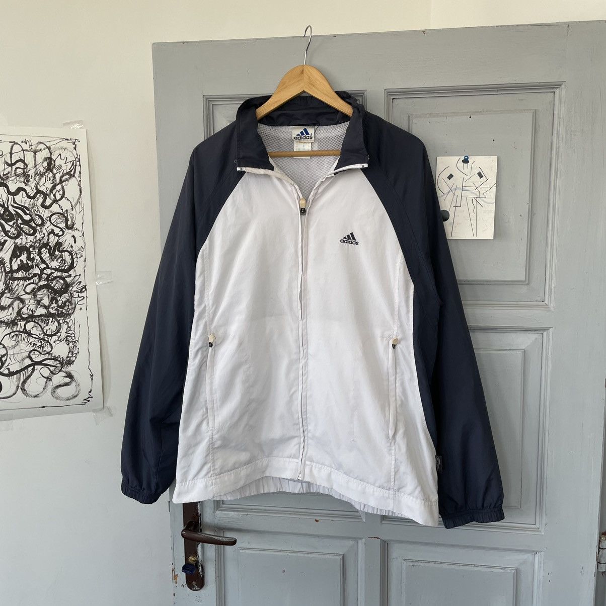 Adidas × Vintage Vintage Tracksuit Zip Up Jacket three Stripe Y2K Size US M / EU 48-50 / 2 - 2 Thumbnail