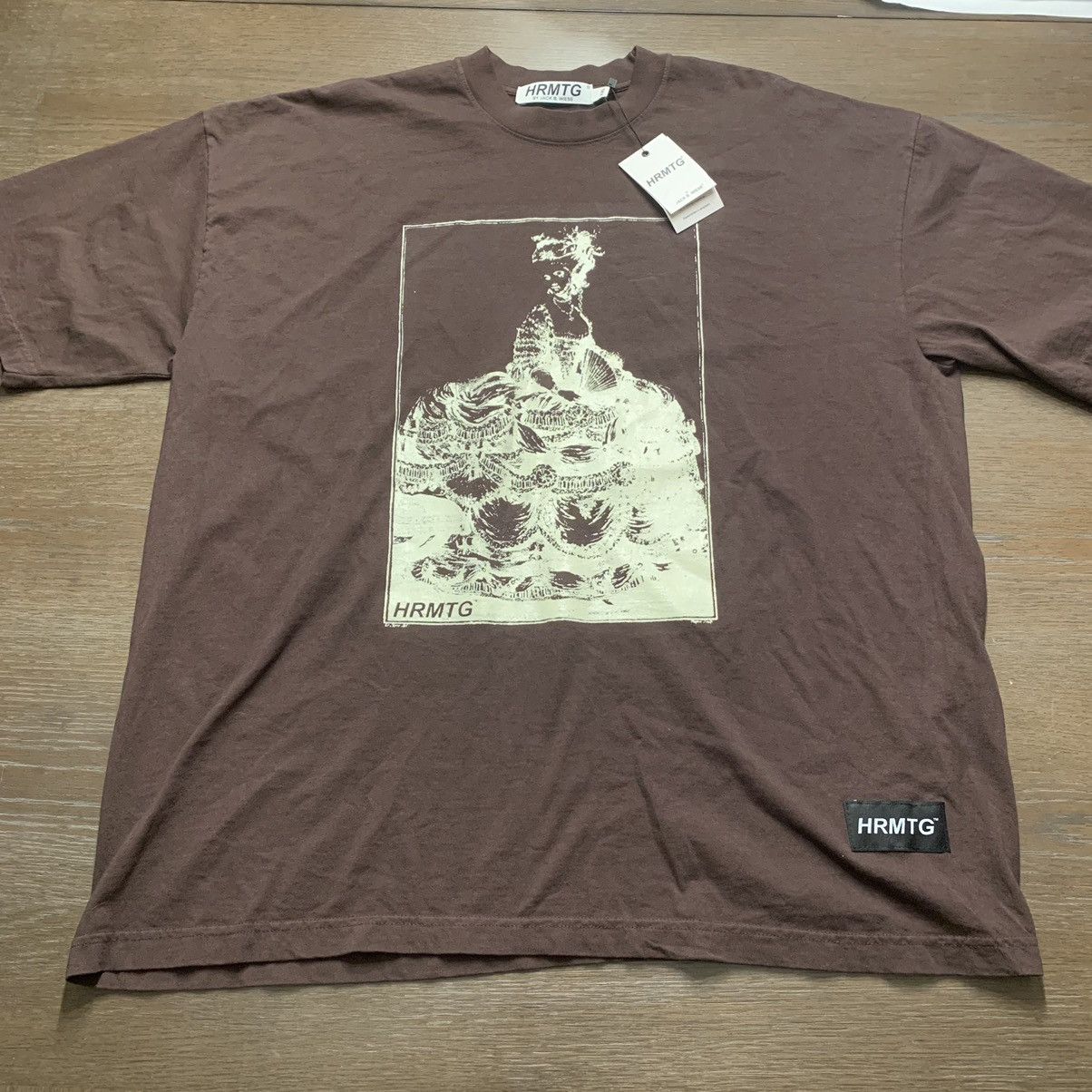 Image of Deadstock Hrmtg X Jack B Wiese Portrait Shirt in Brown, Men's (Size 2XL)