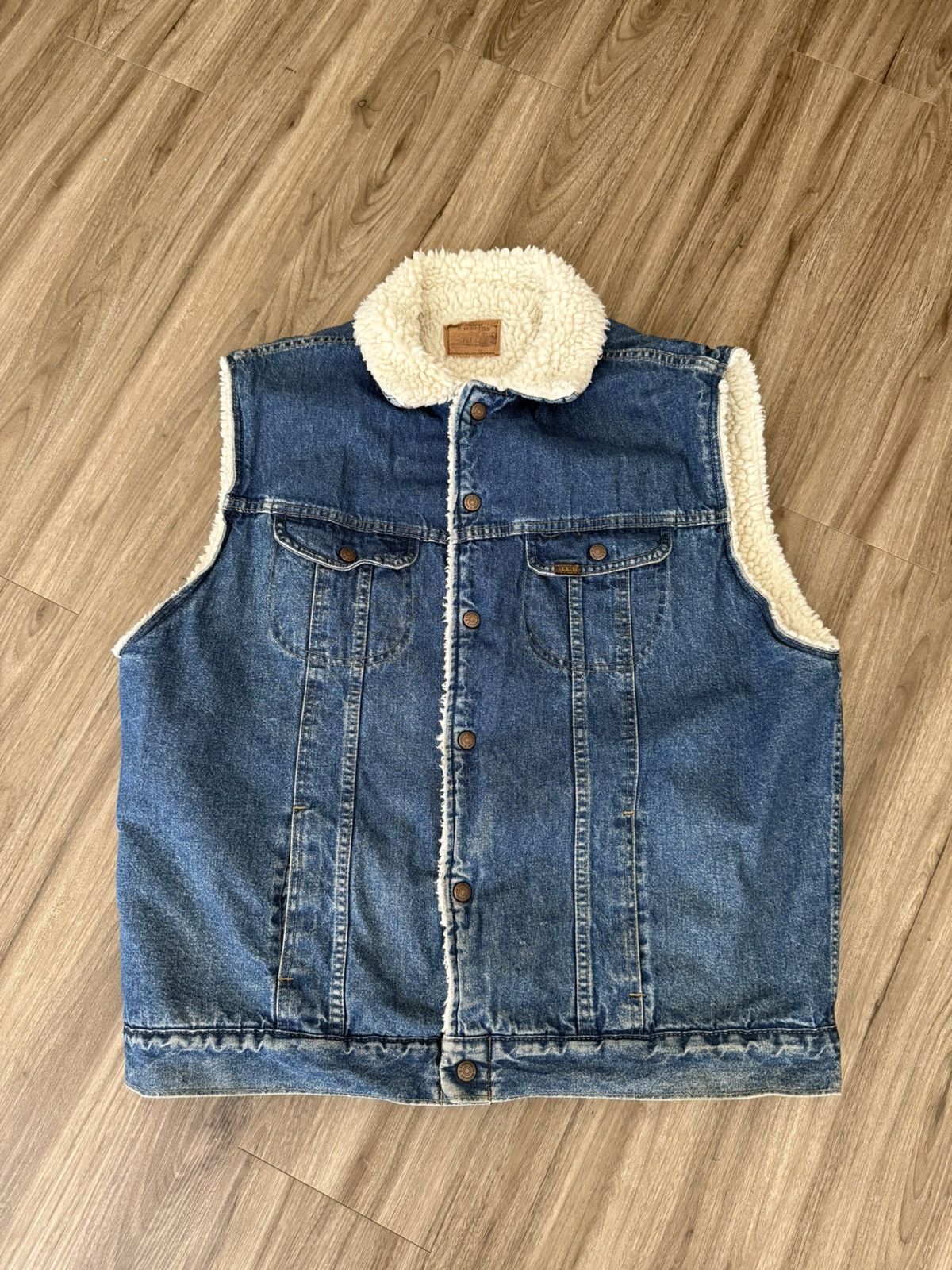 Vintage Genuine Roebucks Western blue jean vest