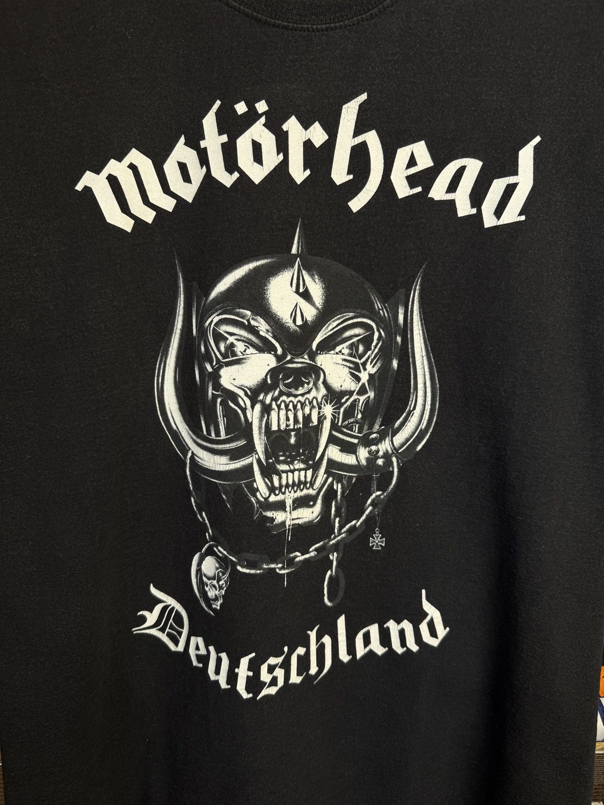 Band Tees 2004 Vintage Motörhead Deutschland Faded Black T-Shirt Size US XL / EU 56 / 4 - 5 Thumbnail