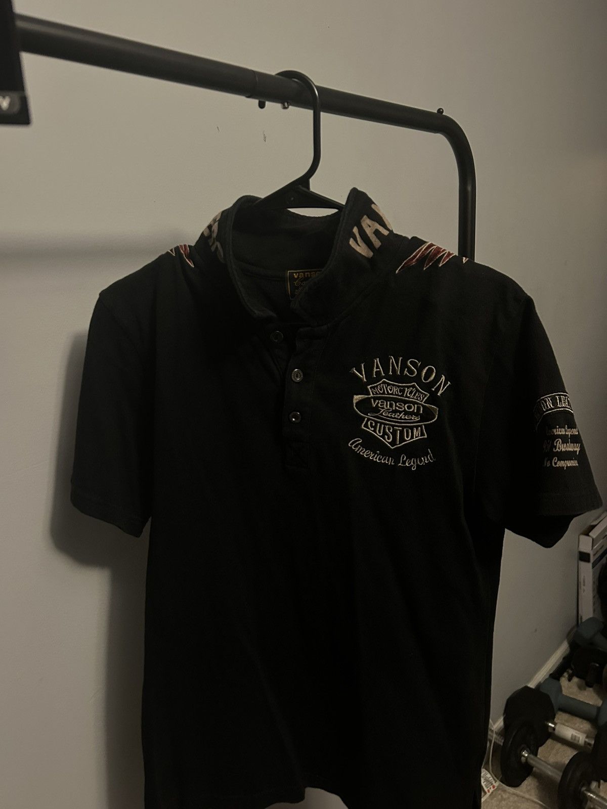 Vanson Leathers Vinatge Vanson black leather skull polo shirt Size US S / EU 44-46 / 1 - 2 Thumbnail