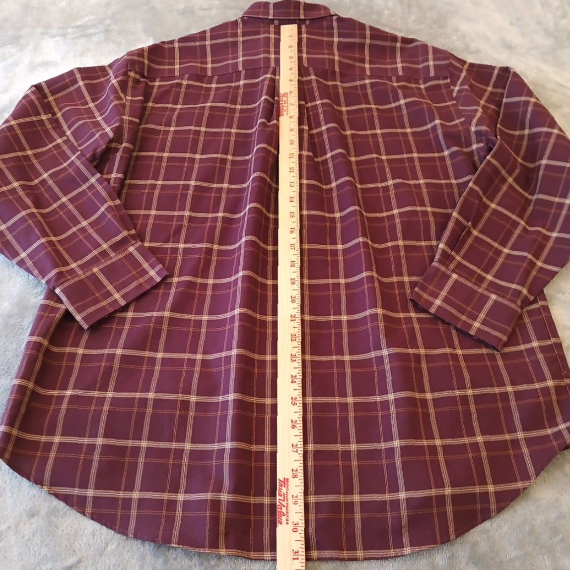 Vintage St. John's Bay Shirt Mens Large Purple Plaid Long Sleeve Button-Down Shirt Size US L / EU 52-54 / 3 - 6 Thumbnail