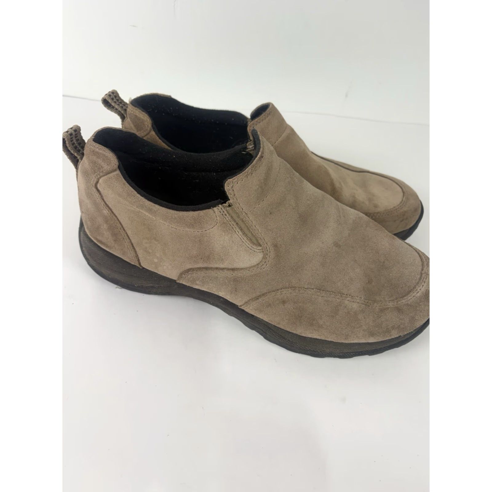Vintage LL Bean Tan Suede Slip On Loafers Men’s 11W Size 11 Suede Upper Casual Loafer Footwear Size US 11 / EU 44 - 3 Thumbnail