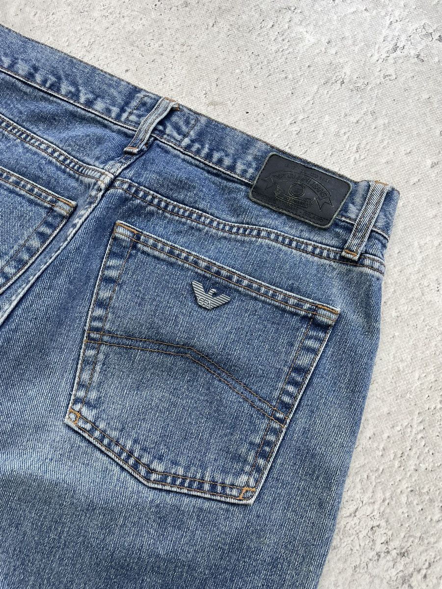 Armani Rare Emporio Armani blue jeans rare avant garde y2k Size US 34 / EU 50 - 11 Thumbnail