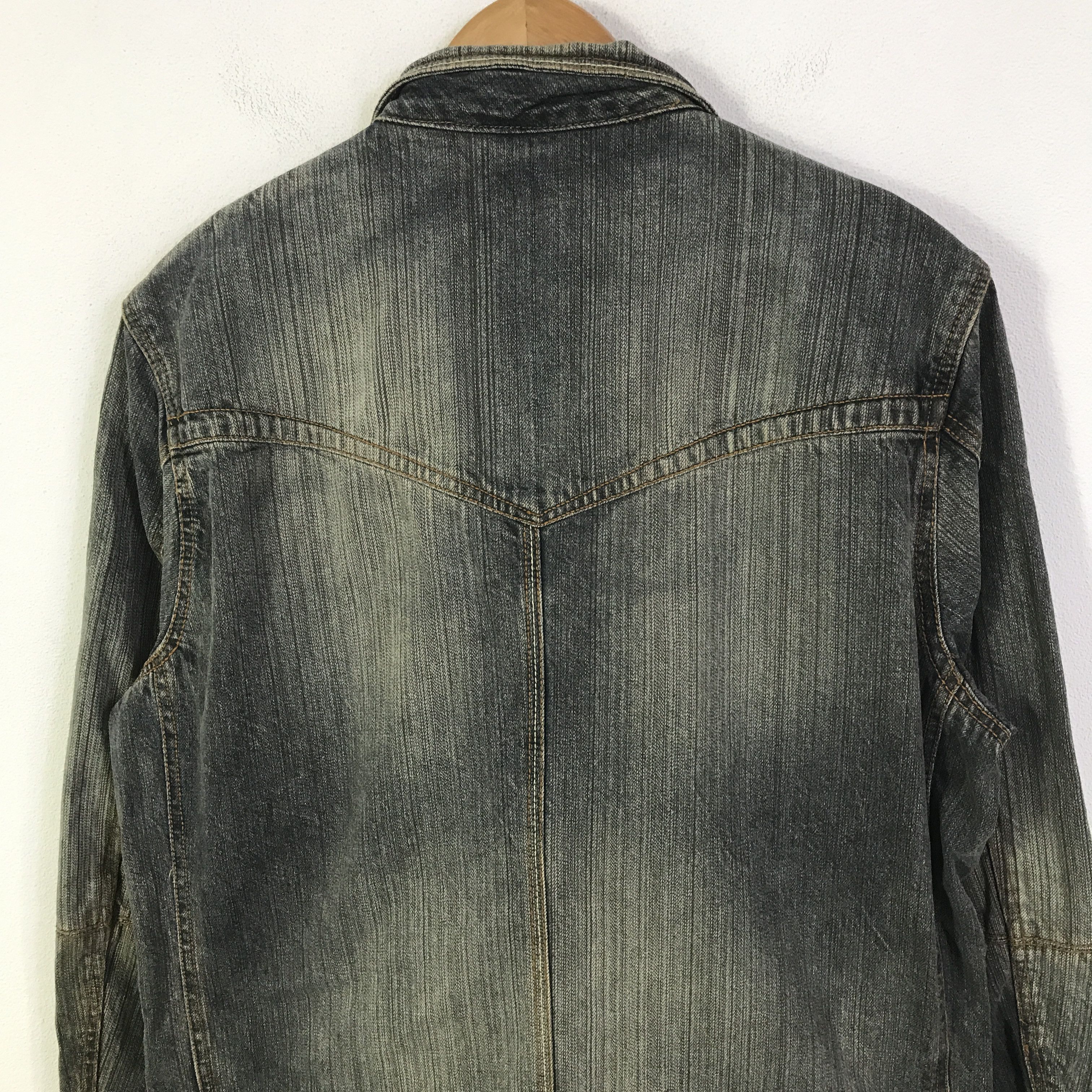 Japanese Brand ikka Japanese style denim Button jacket K128B9 Size US L / EU 52-54 / 3 - 4 Thumbnail